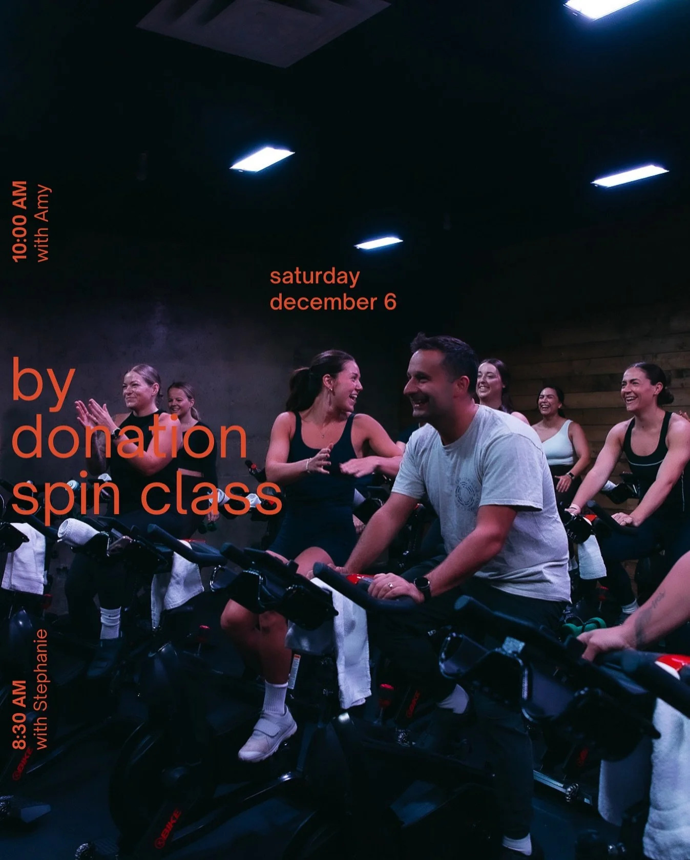 This Saturday&rsquo;s 8:30 AM + 10 AM classes are BY DONATION in support of CMHA&rsquo;s Holiday Health Hampers. ❤️
It&rsquo;s Amy&rsquo;s birthday and she wanted to give back&mdash;come move with us for a great cause!

Bring cash or tap on arrival. 