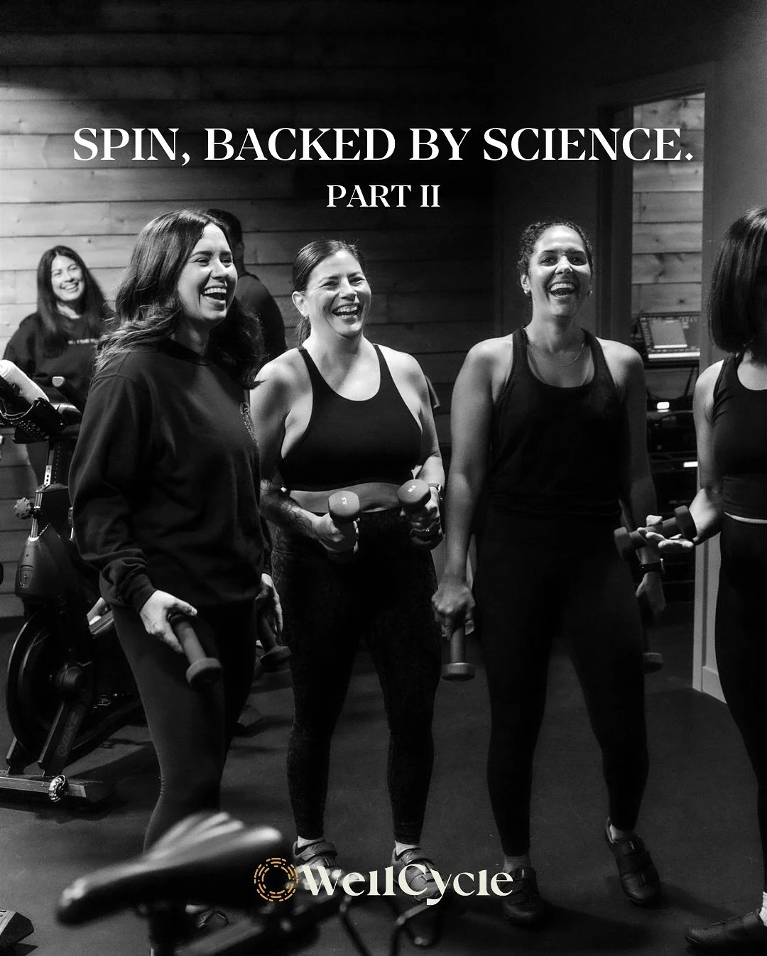 Spin, backed by science.
Why your WellCycle ride does more than just make you sweat! 

We love a workout that feels good, AND is backed by science.

At WellCycle, we ride for strength, sweat, and mental clarity &mdash; together. ❤️