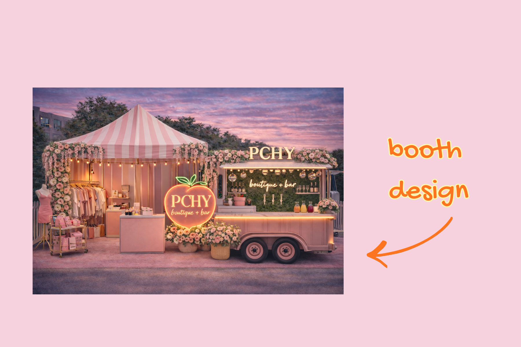I conceptualized and designed an immersive pop-up booth experience to attract customers and drive engagement. This creates a memorable, shareable environment that supports brand awareness and foot traffic.