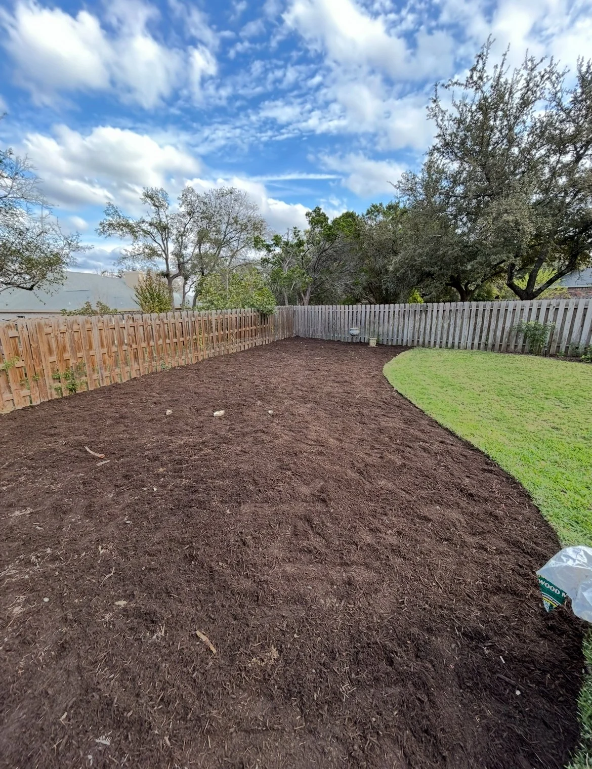Mulched Yard Ini Bee Cave