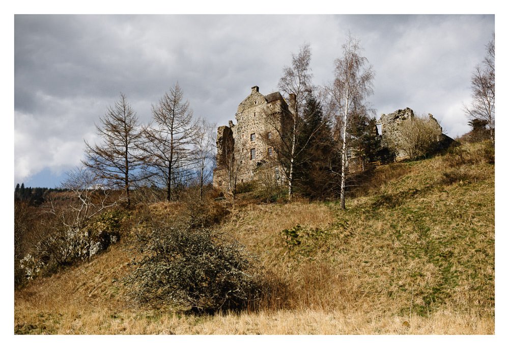 Gorgeous Neidpath Castle, viewpoint from the River Tweed.