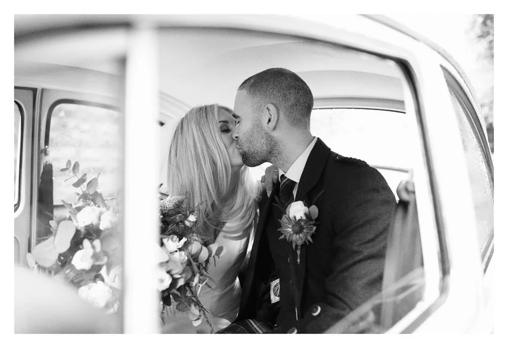 Kissing in a VW Beetle at The Caves, Edinburgh