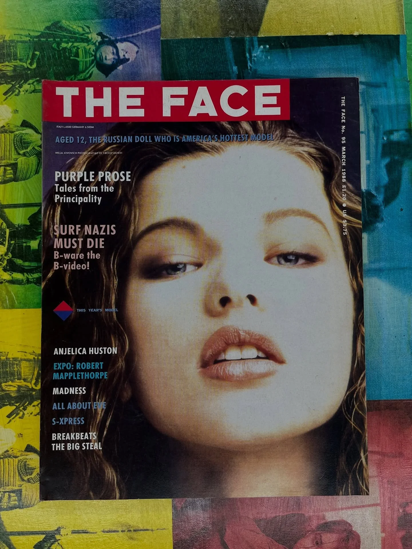 The Face March 1988 #millajovovich #anjelicahouston #robertmapplethorpe #pattismith #williamburroughs // #thefacemagazine at the #rocknrollpubliclibrary