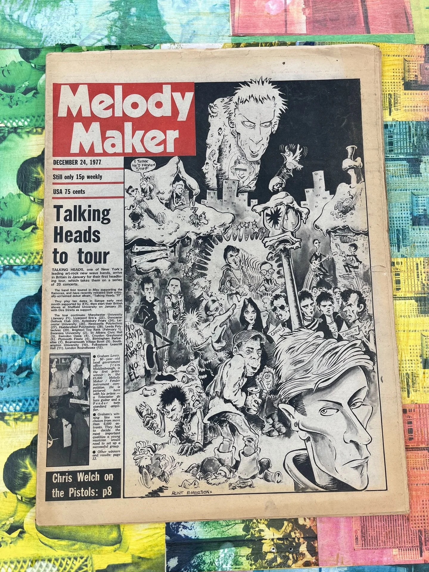 Today&rsquo;s music paper (in 1977) Melody Maker Dec 24 1977 #sexpistols #theclash #richkids #thinlizzy // #rocknrollpubliclibrary