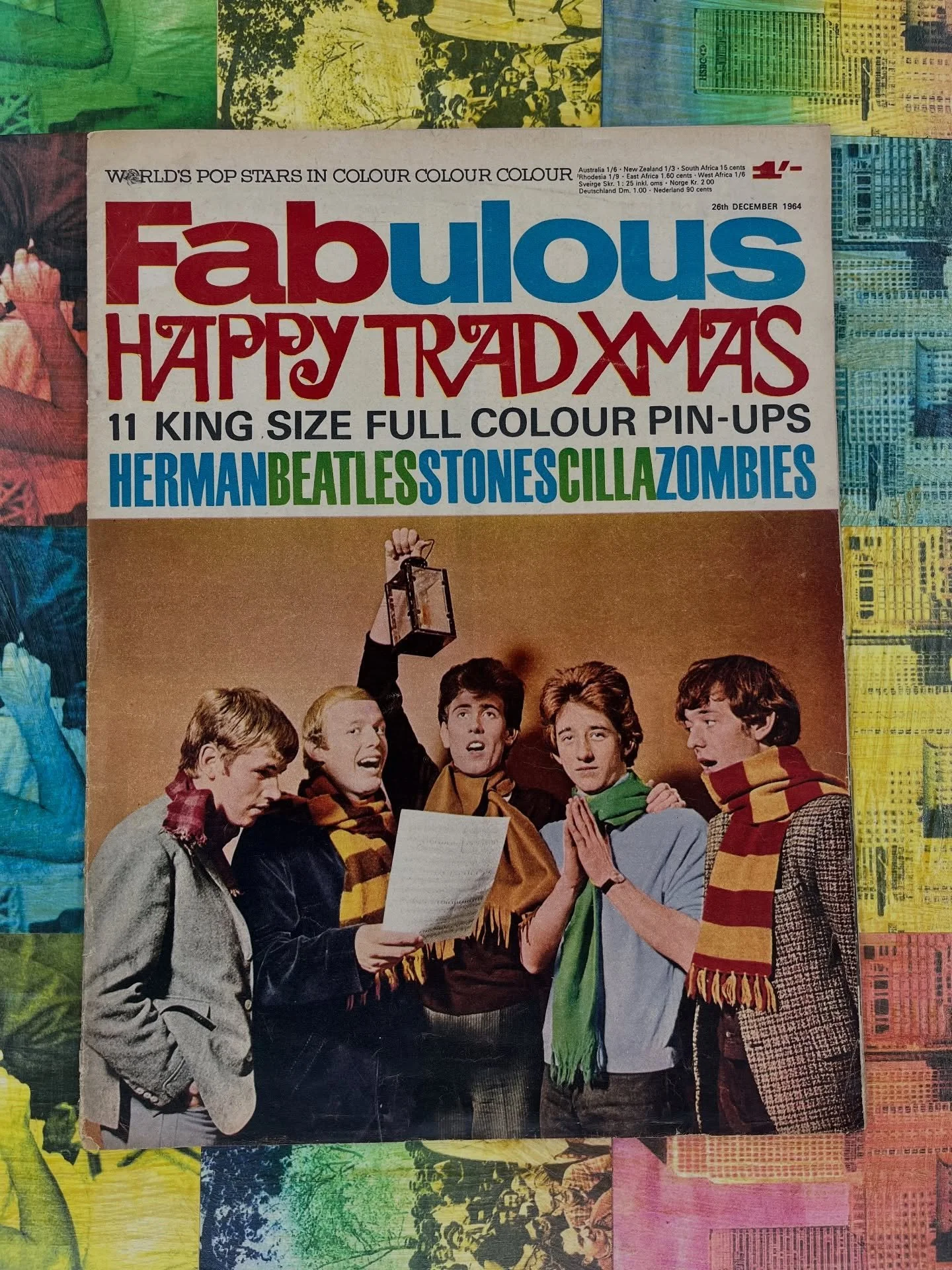 Another Fabulous Christmas issue. Dec 1964 #thebeatles #thesearchers and more get in the festive spirit. With board game to play&hellip; #rocknrollpubliclibrary