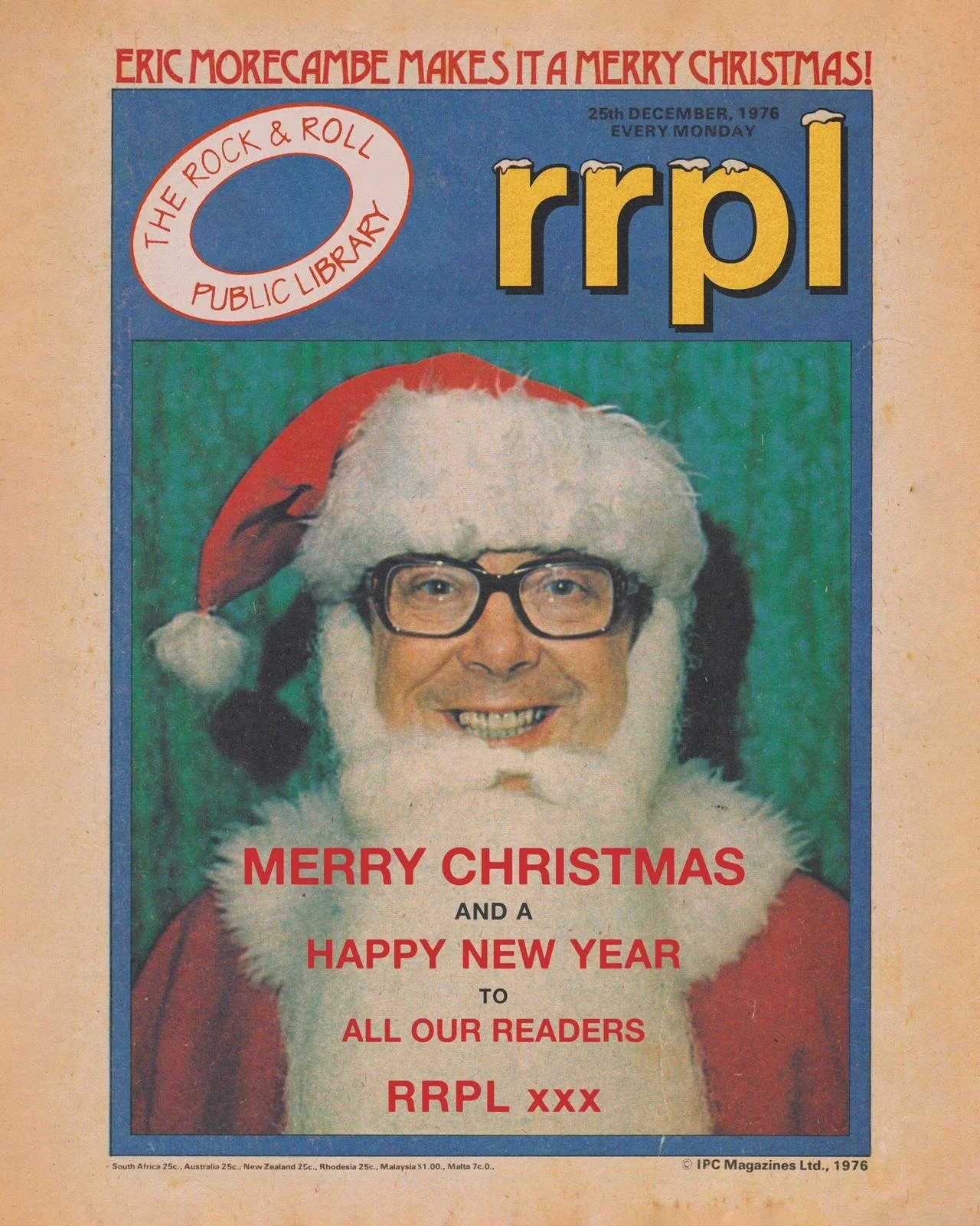 Happy Christmas to all our followers. Thanks to everybody who has interacted with this account over the year, thanks to everybody who came to our shows in London, and thanks to everybody who bought the magazines and/or our 2026 calendar. More mags fo