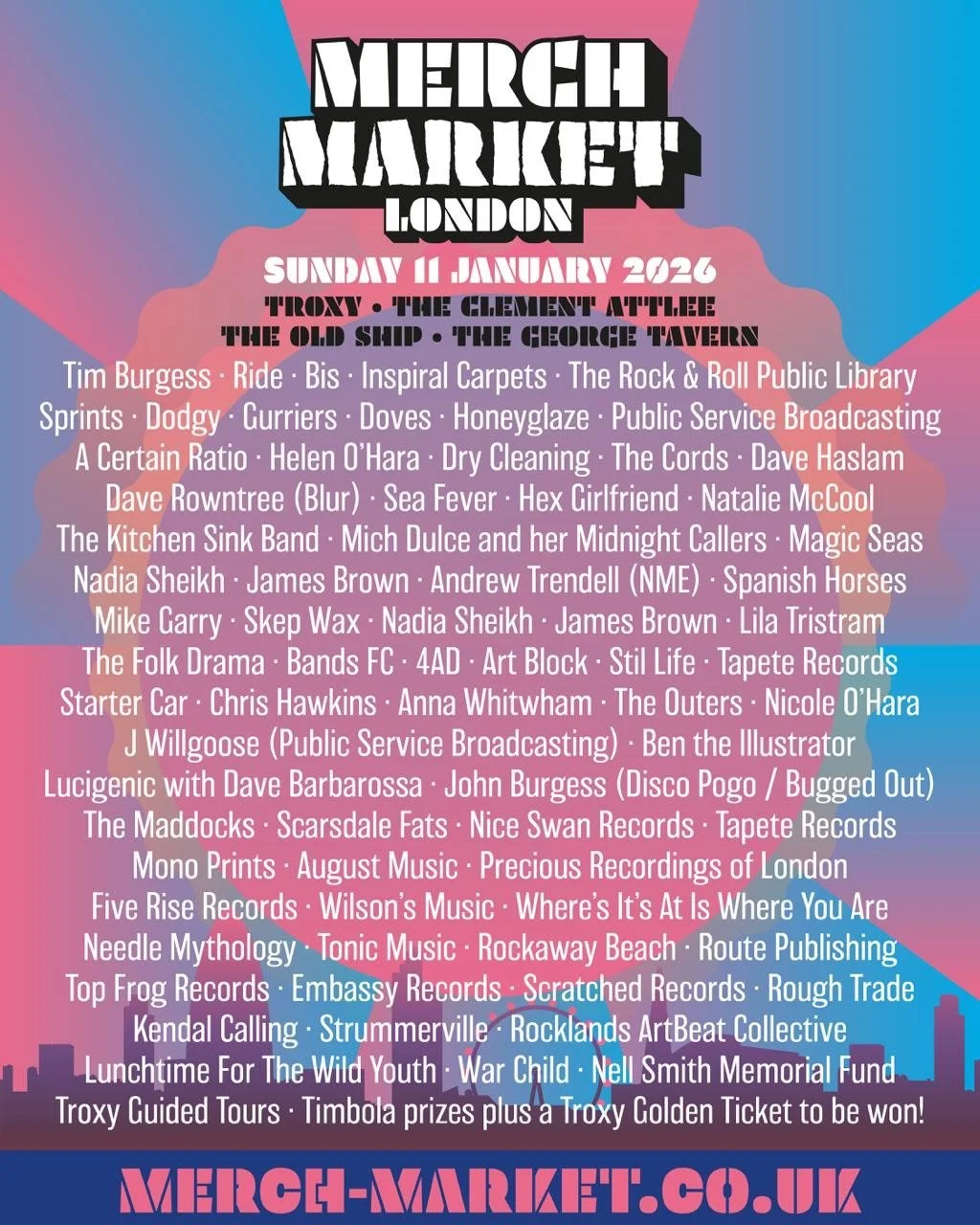 This Sunday 11th January we&rsquo;re going to be @timburgessofficial MERCH MARKET @troxylondon 

Check our stories for links and FREE tickets 🎟️

#rocknrollpubliclibrary