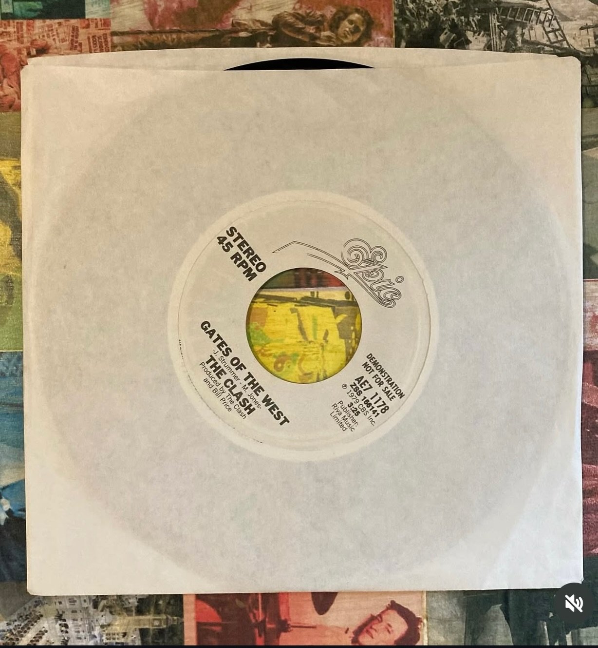 #TheClash Gates of the West 7&rdquo; 1979 bonus disc that came with US copies of debut LP&hellip; from the racks of the #rocknrollpubliclibrary