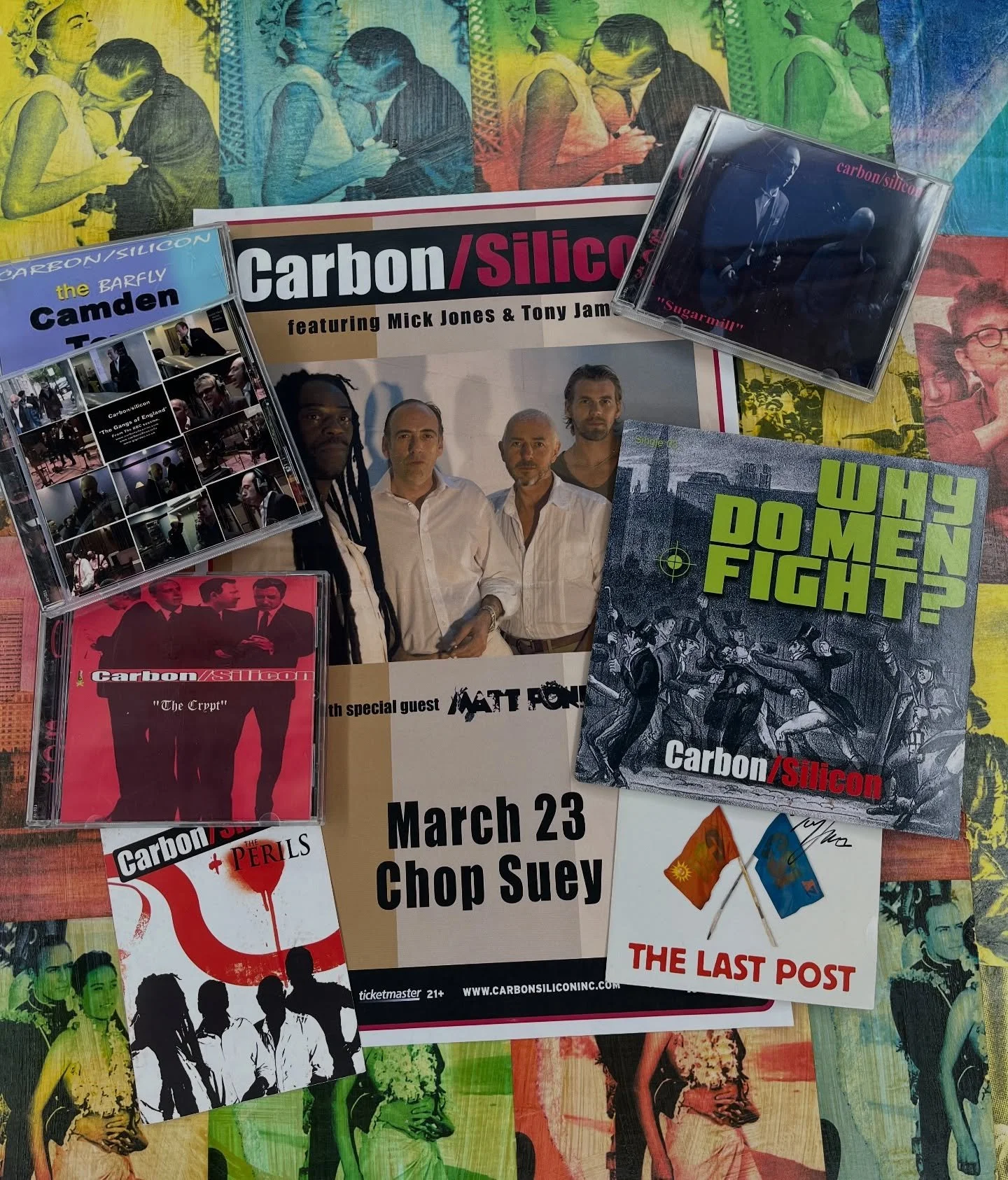#CarbonSilicon selection&hellip; CDs, 7&rdquo;, poster, flyers&hellip; / #rocknrollpubliclibrary