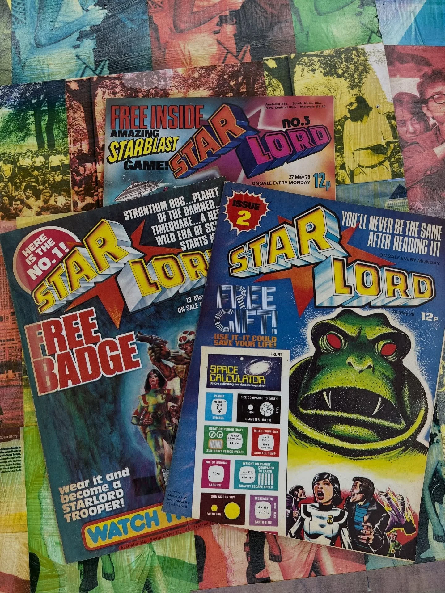 Star Lord issue 1-3 1978 the UK sci-fi comic. With the free gifts, though the issue 1 sticker has for some reason been stuck on a Rich Kids poster (image much further down reel). This comic would soon be folded into 2000AD. #rocknrollpubliclibrary