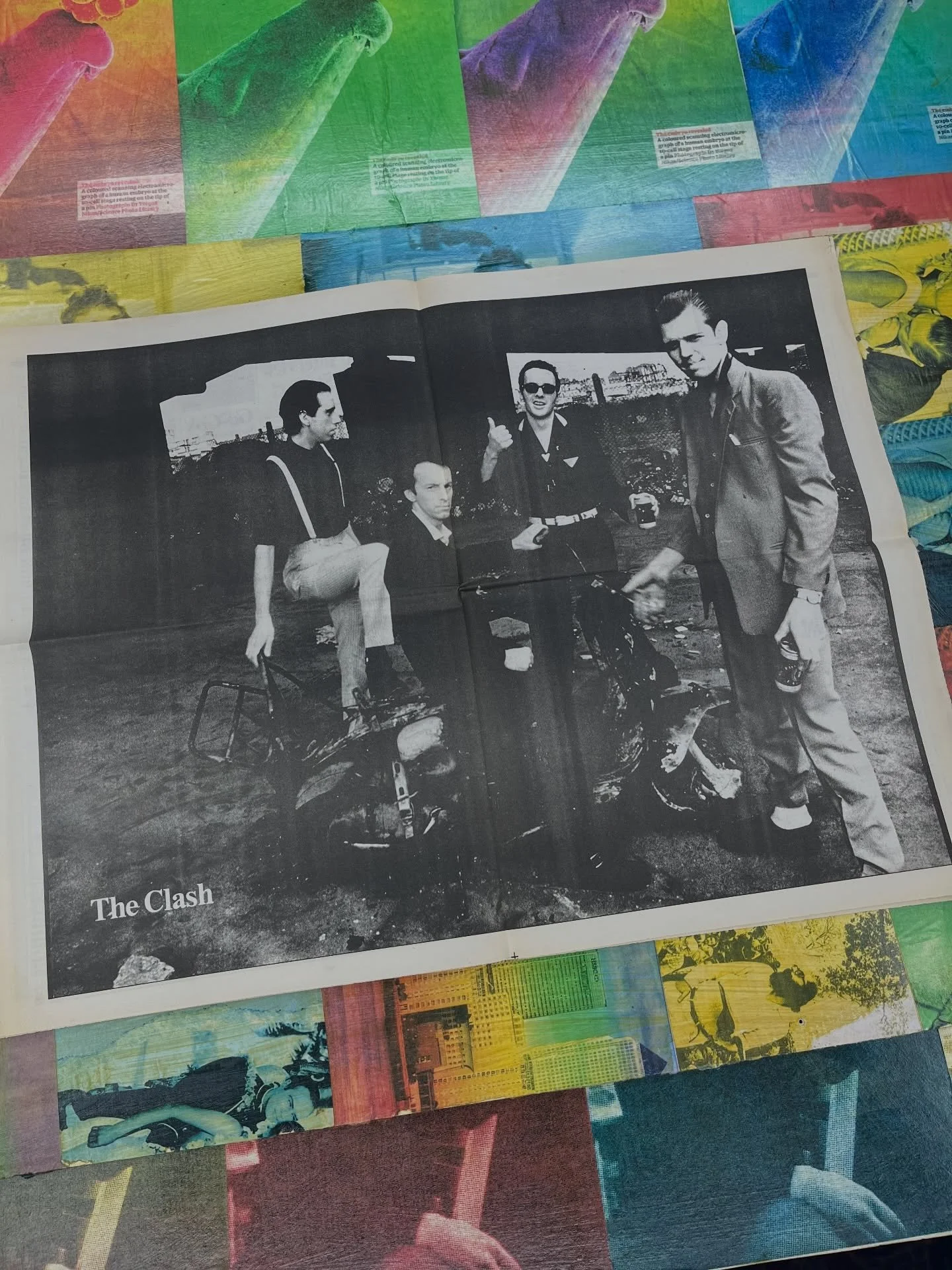 #TheClash pull-out centrefold from Australian music paper The Record Feb 1982 / #rocknrollpubliclibrary @the_clash /