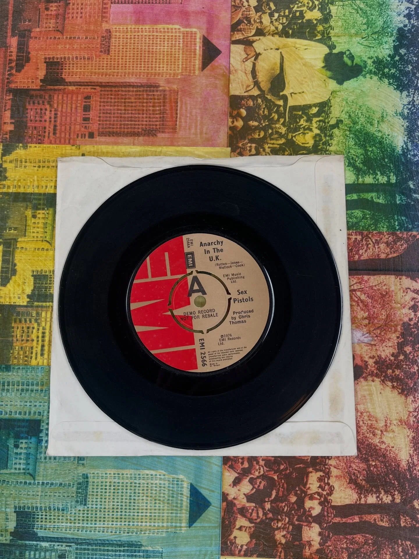 #SexPistols Anarchy In The UK EMI 1976 Demo copy. First version.  #punkrock in the #rocknrollpubliclibrary