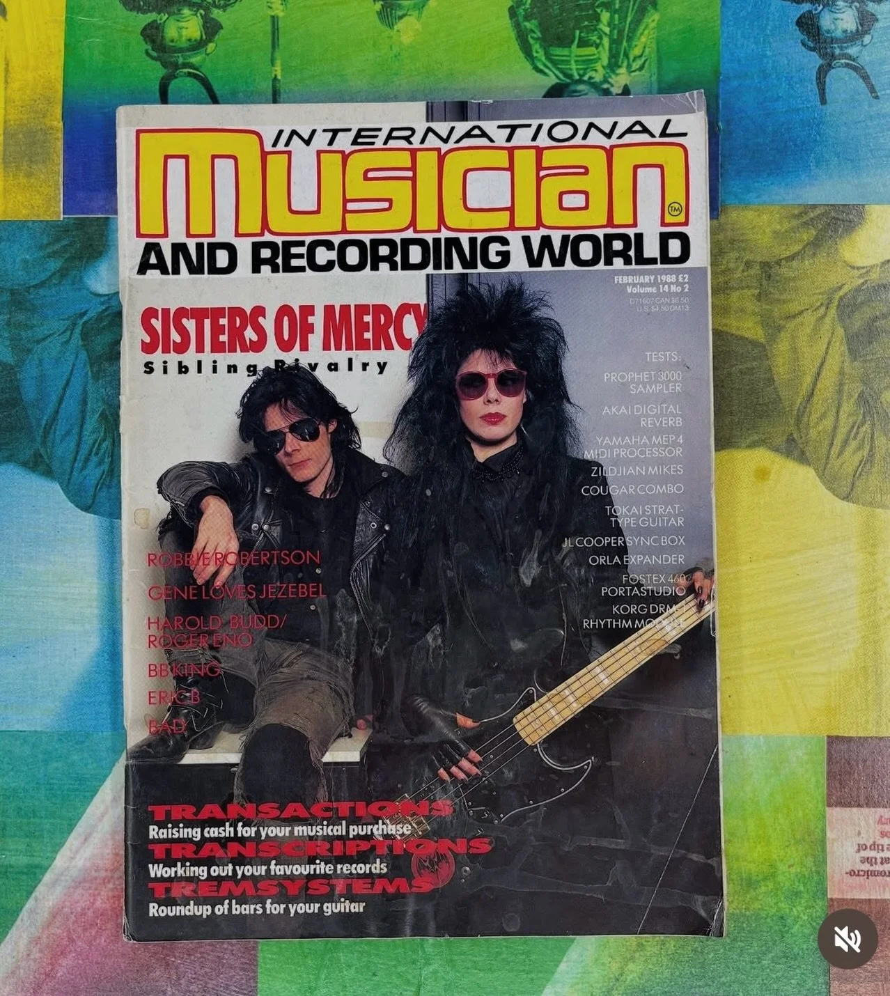 International Musician and Recording World Feb 1988 // Sisters of Mercy // World Goth day at the #rocknrollpubliclibrary / #worldgothday