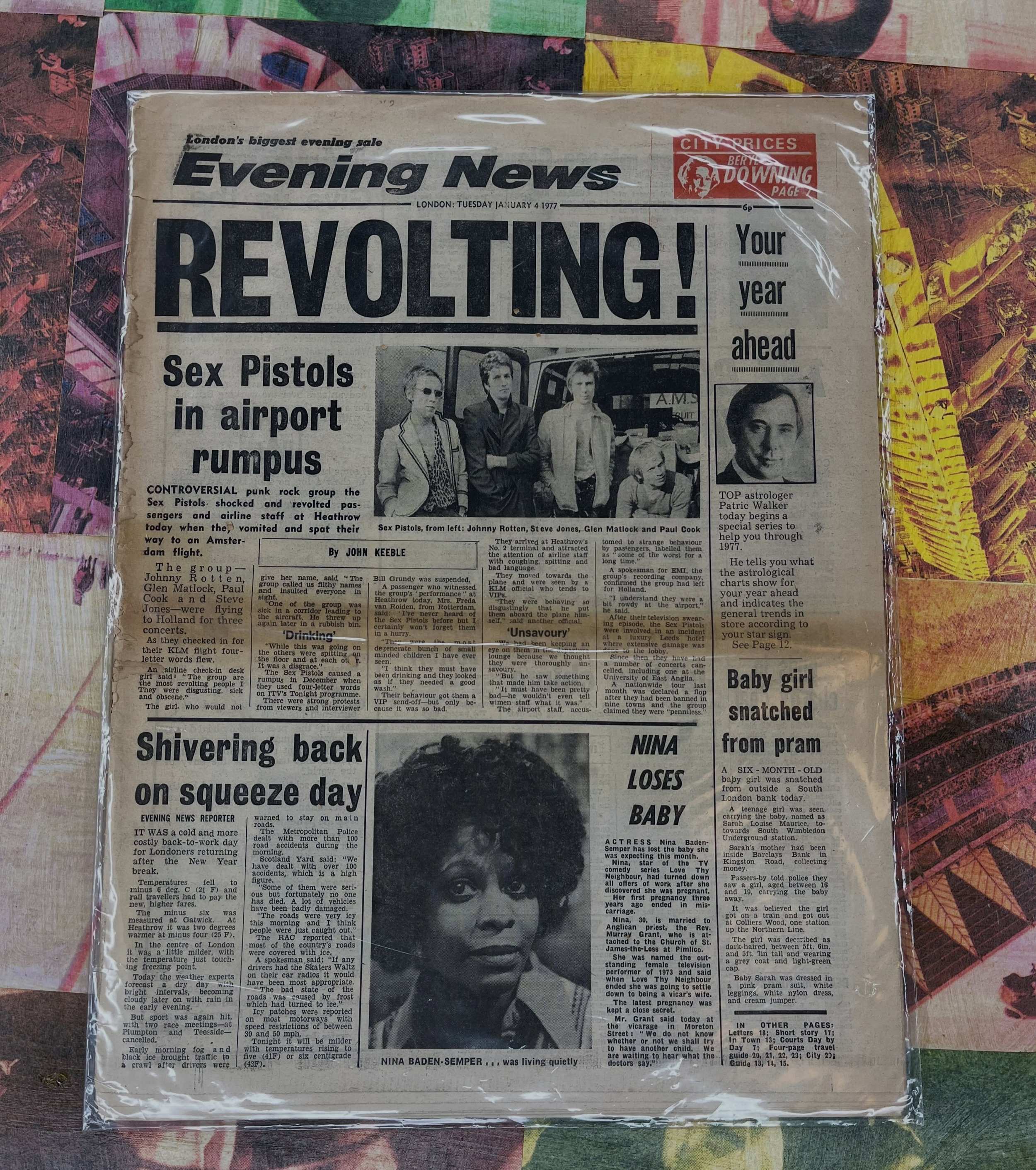 Revolting! The Sex Pistols in the tabloids. Jan 1977 London&rsquo;s Evening News / #punkrock in the #rocknrollpubliclibrary / #sexpistols