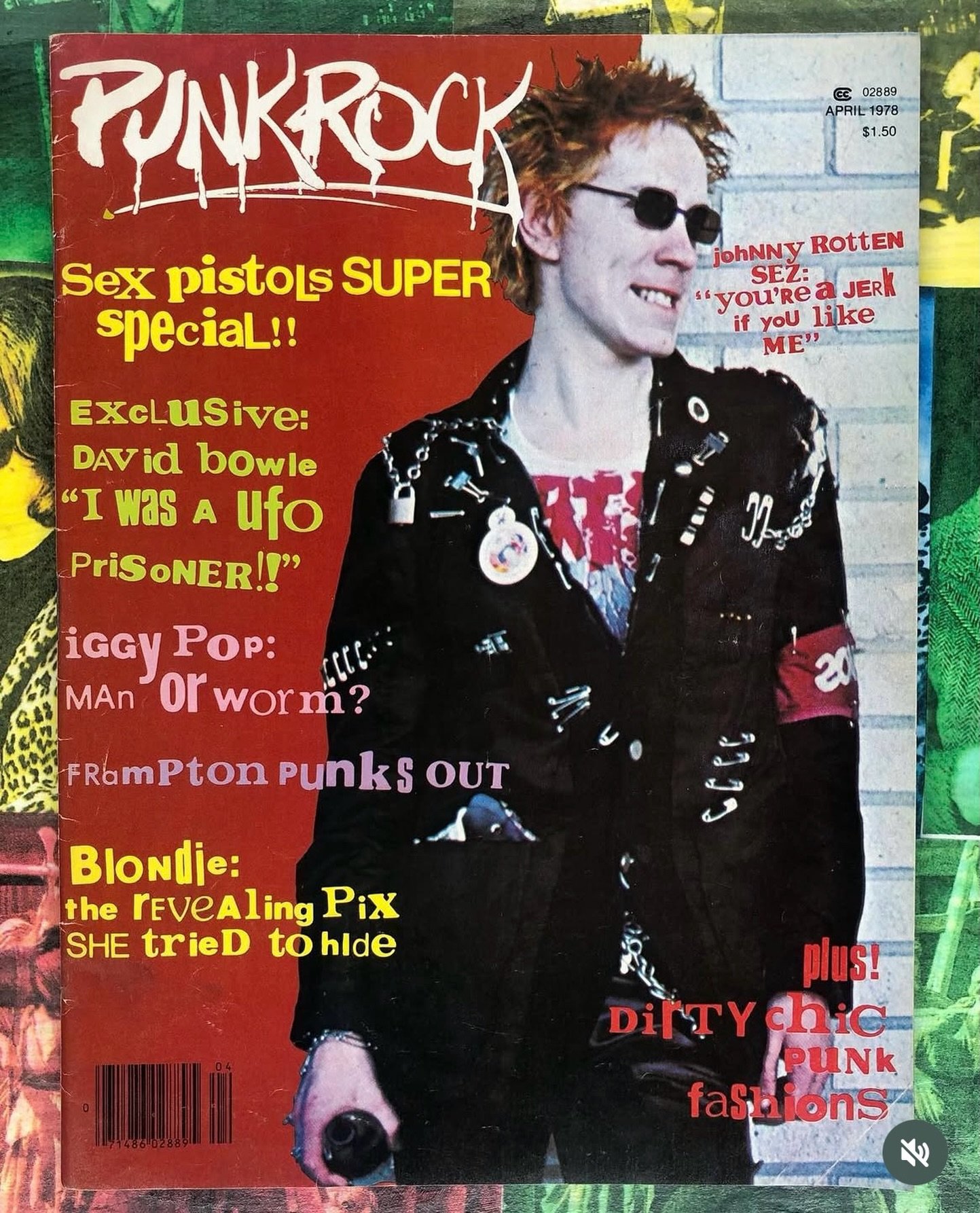 Punk Rock Super Special US punksploitation glossy mag. April 1978. Sex Pistols / Johnny Rotten/ Iggy Pop/ Peter Frampton (!)/ #rocknrollpubliclibrary