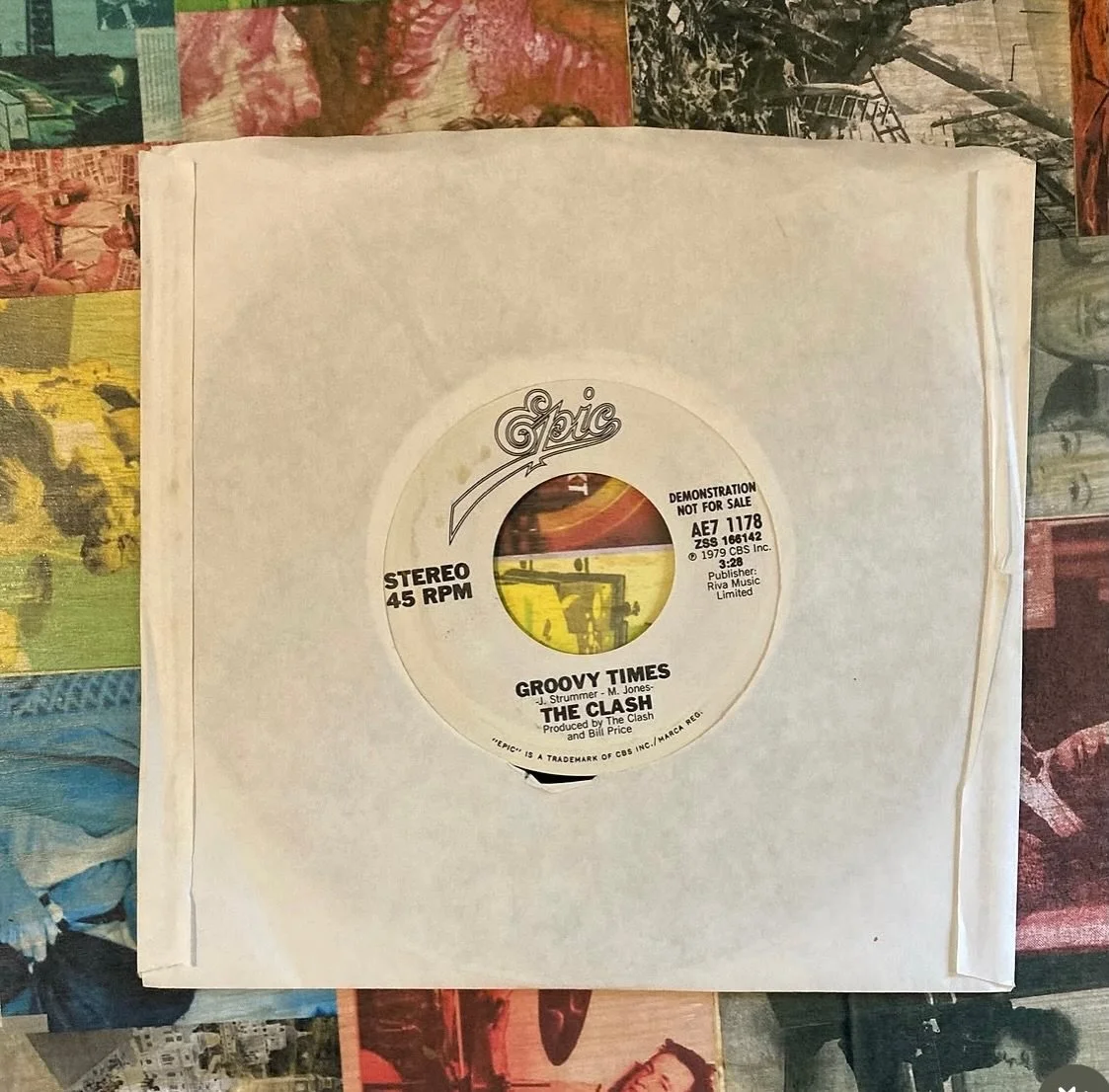 Groovy Times - The Clash the bonus 7&rdquo; that came with first US pressing of the debut album // #rocknrollpubliclibrary @the_clash