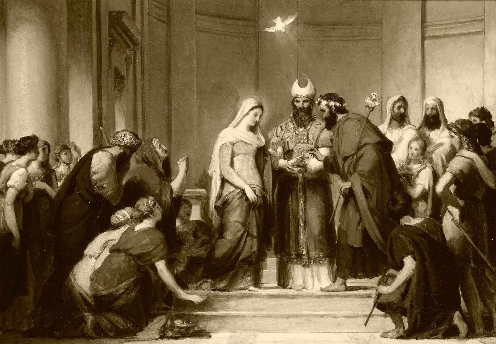The marriage of Saint Joseph and the Virgin Mary.