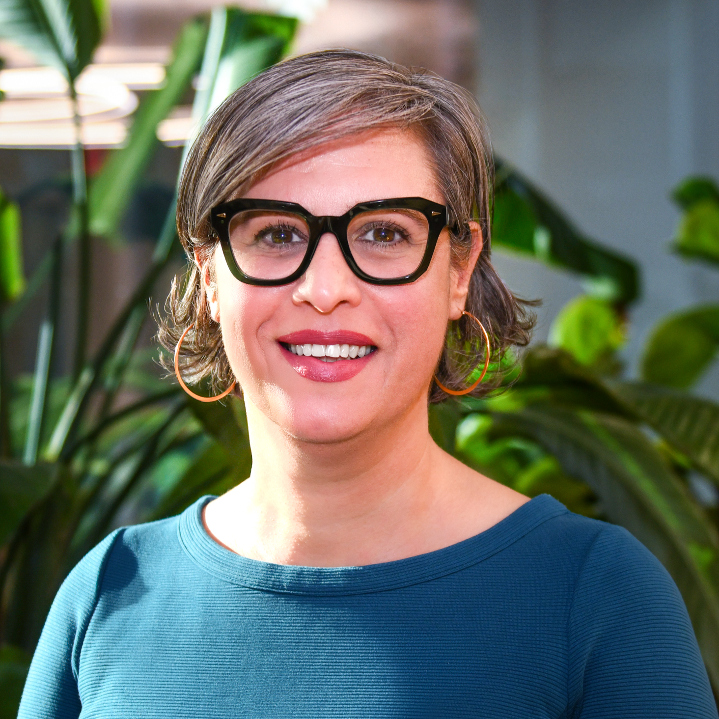 A woman with short hightlighted hair, Alissa Tafti. 