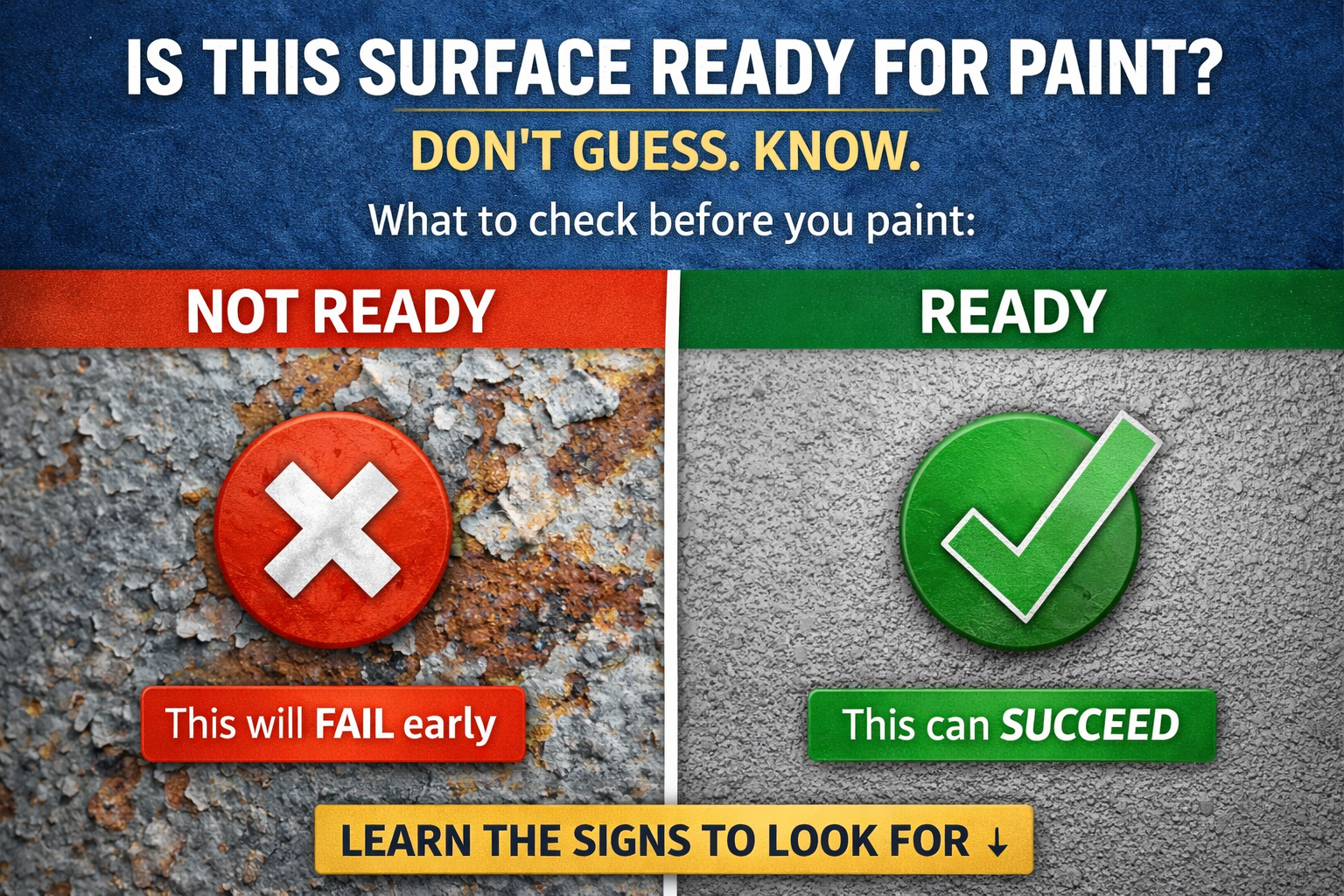 How to Tell If a Surface Is Ready for Paint