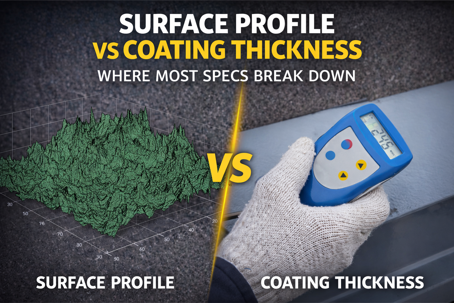 Surface Profile vs Coating Thickness: Where Most Specs Break Down