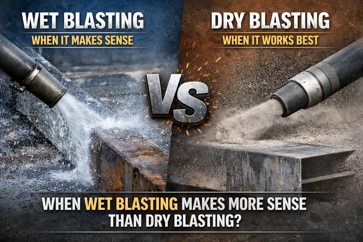 When Wet Blasting Makes More Sense Than Dry Blasting
