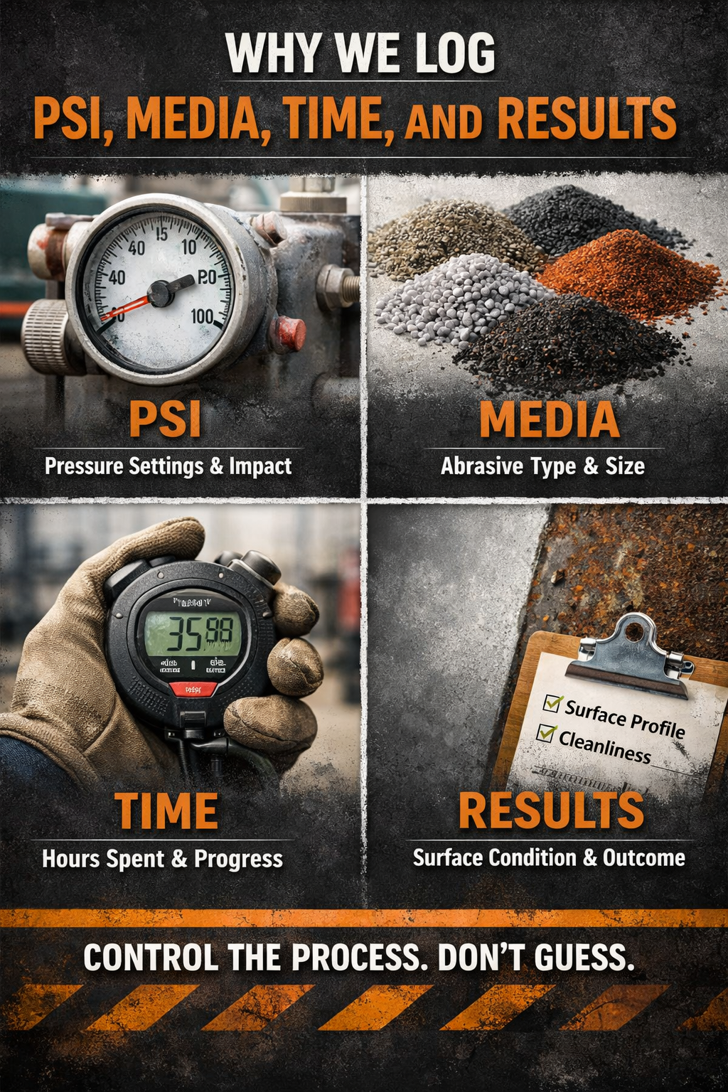 Why We Log PSI, Media, Time, and Results