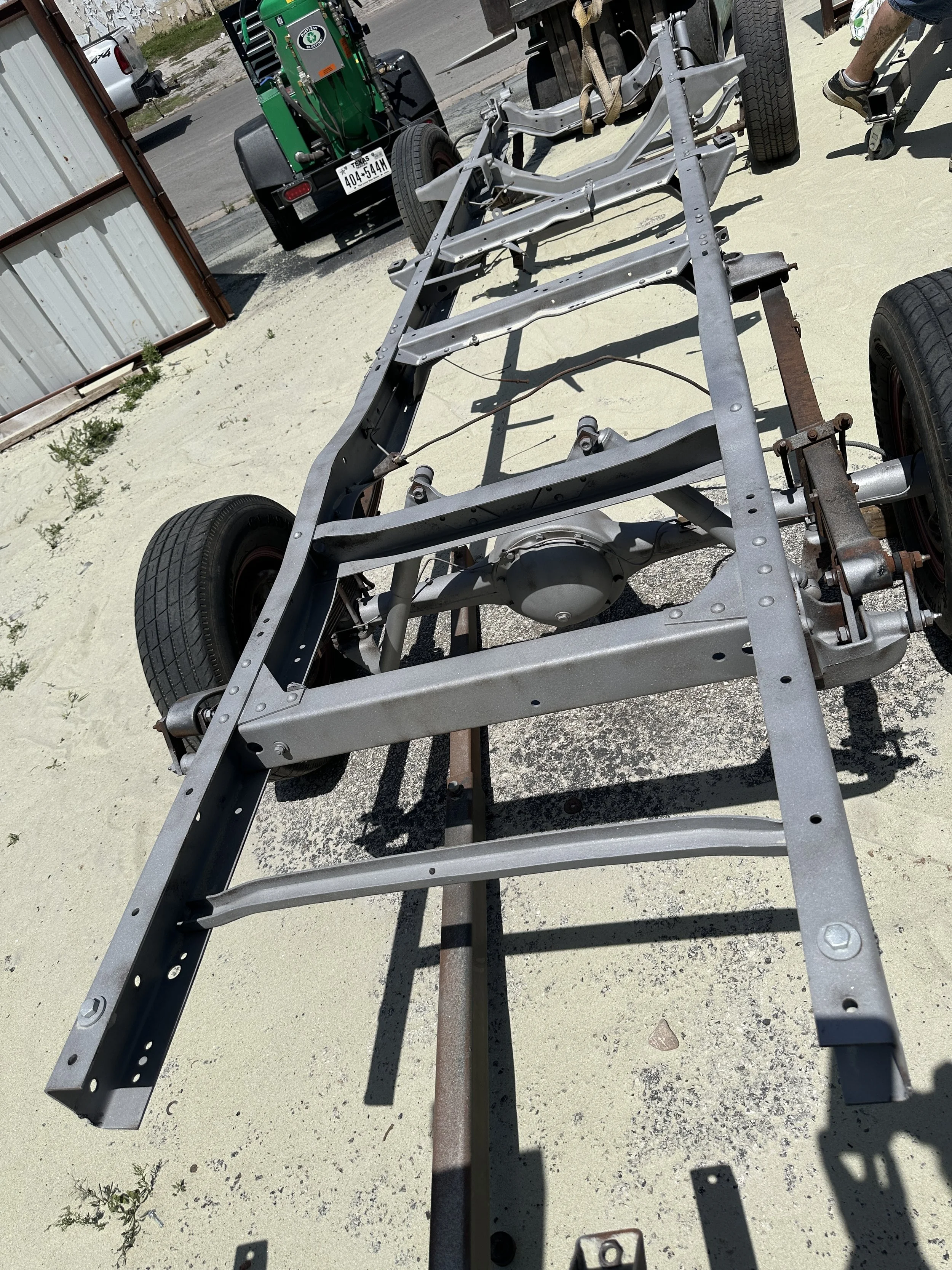 antique vehicle restoration frame.JPG