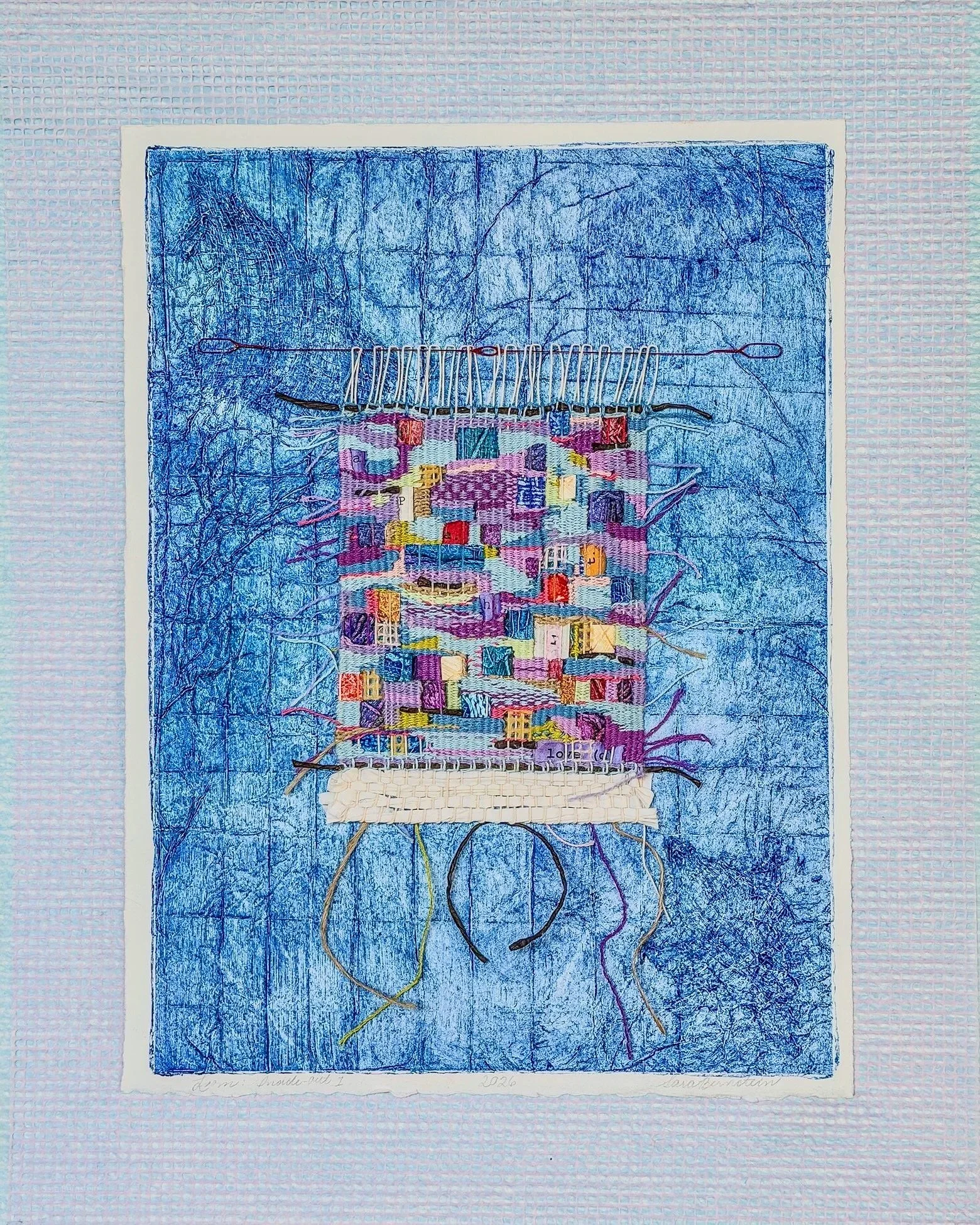  
 Loom: inside-out 1 
 
  
Collagraph
 21 71/4"H x 17 1/4"W
 $650.00 USD  
 