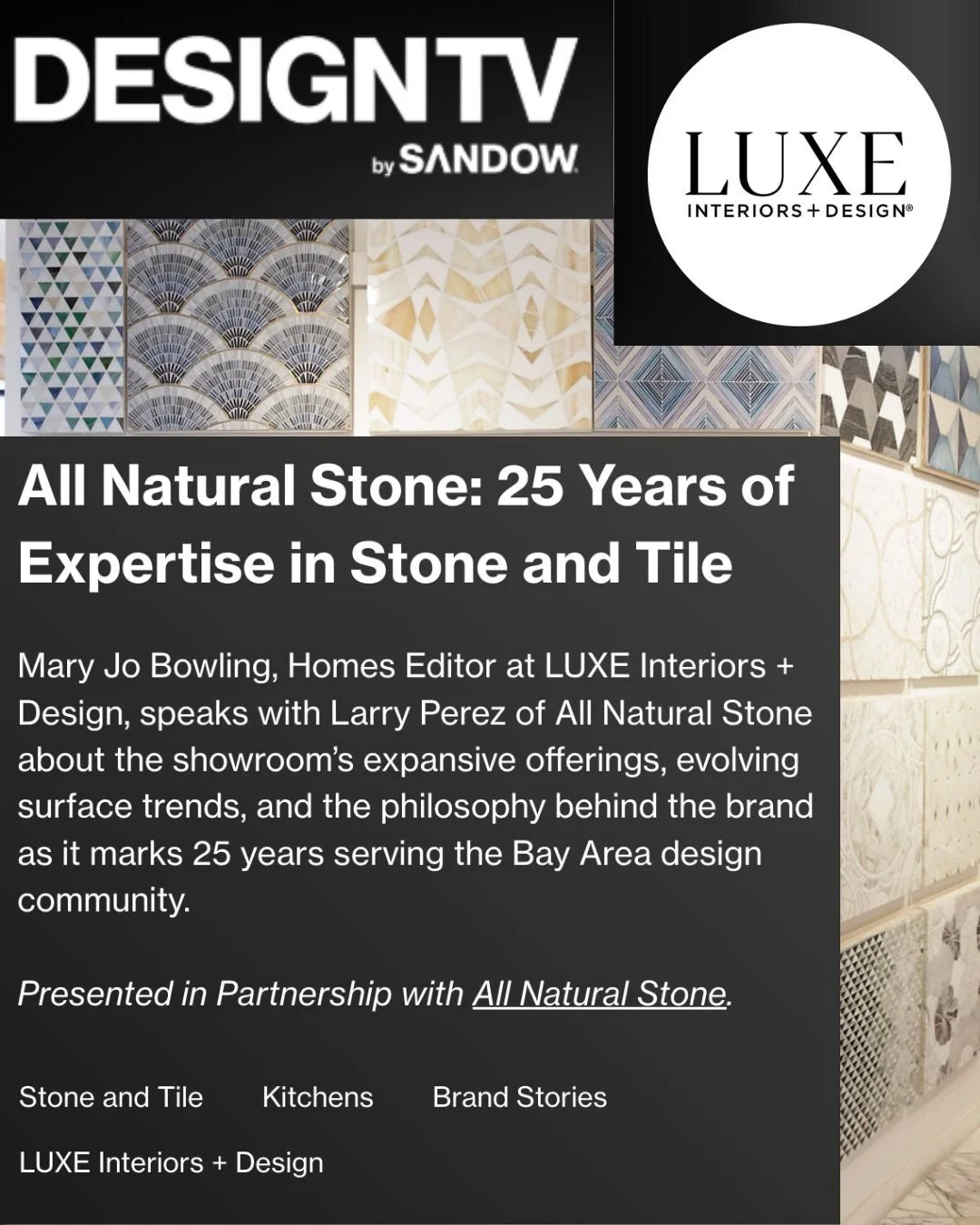 All Natural Stone Design TV Sandow LUXE
