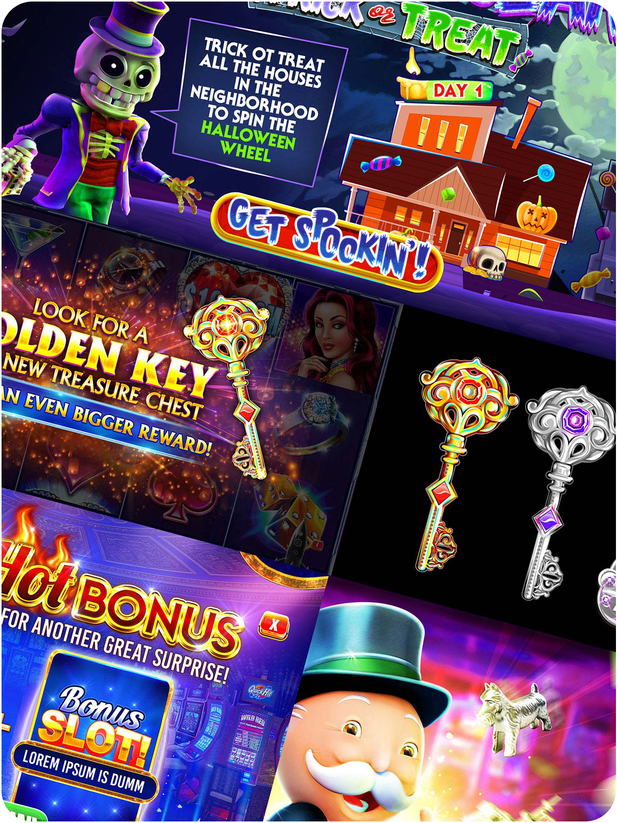 Hot Shot Casino Game UX/UI Monetization & Callouts Design