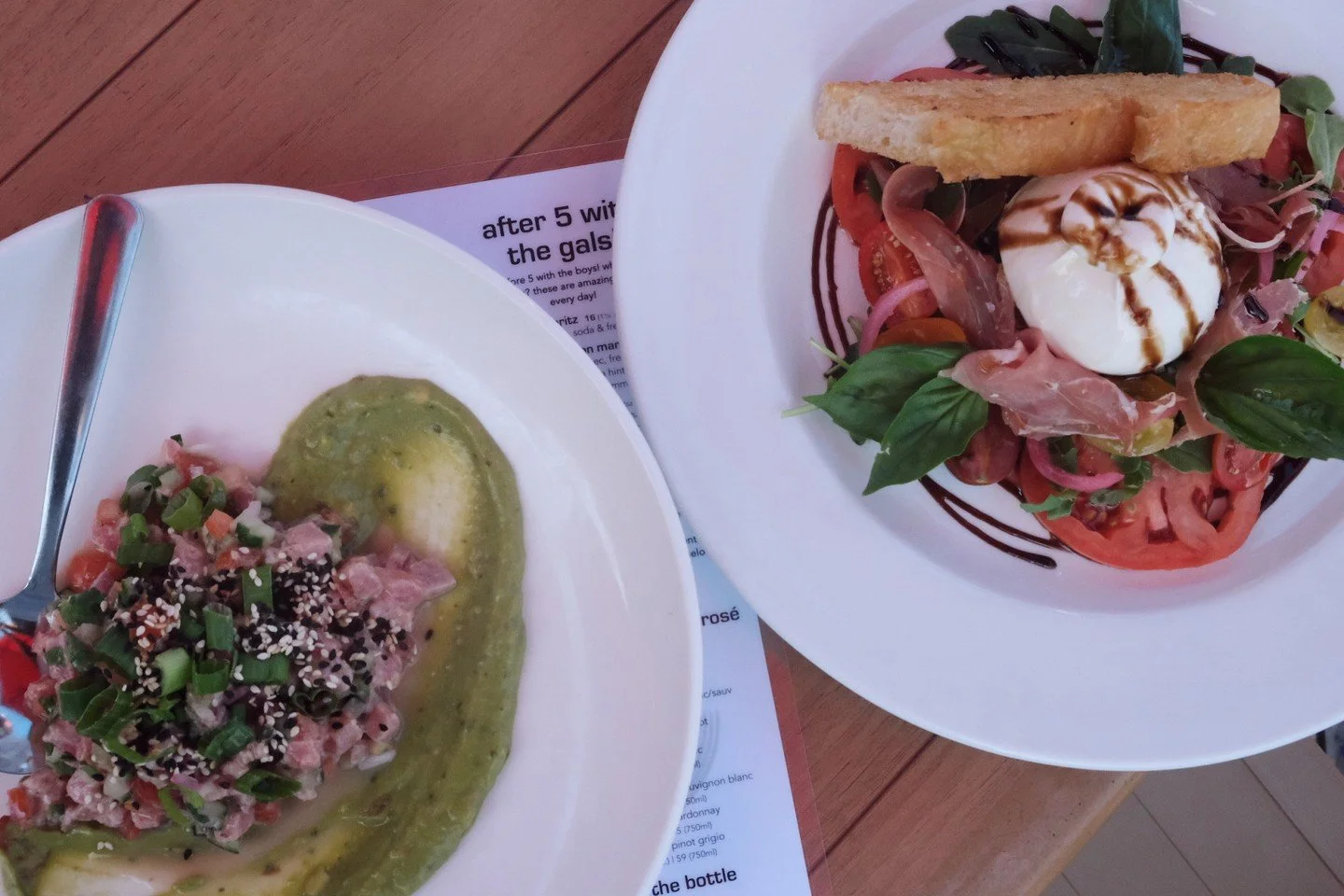 Burrata salad or tuna ceviche&mdash;both fresh, flavourful, and perfect for any day 🌞⁠
⁠
#kaytooatblue