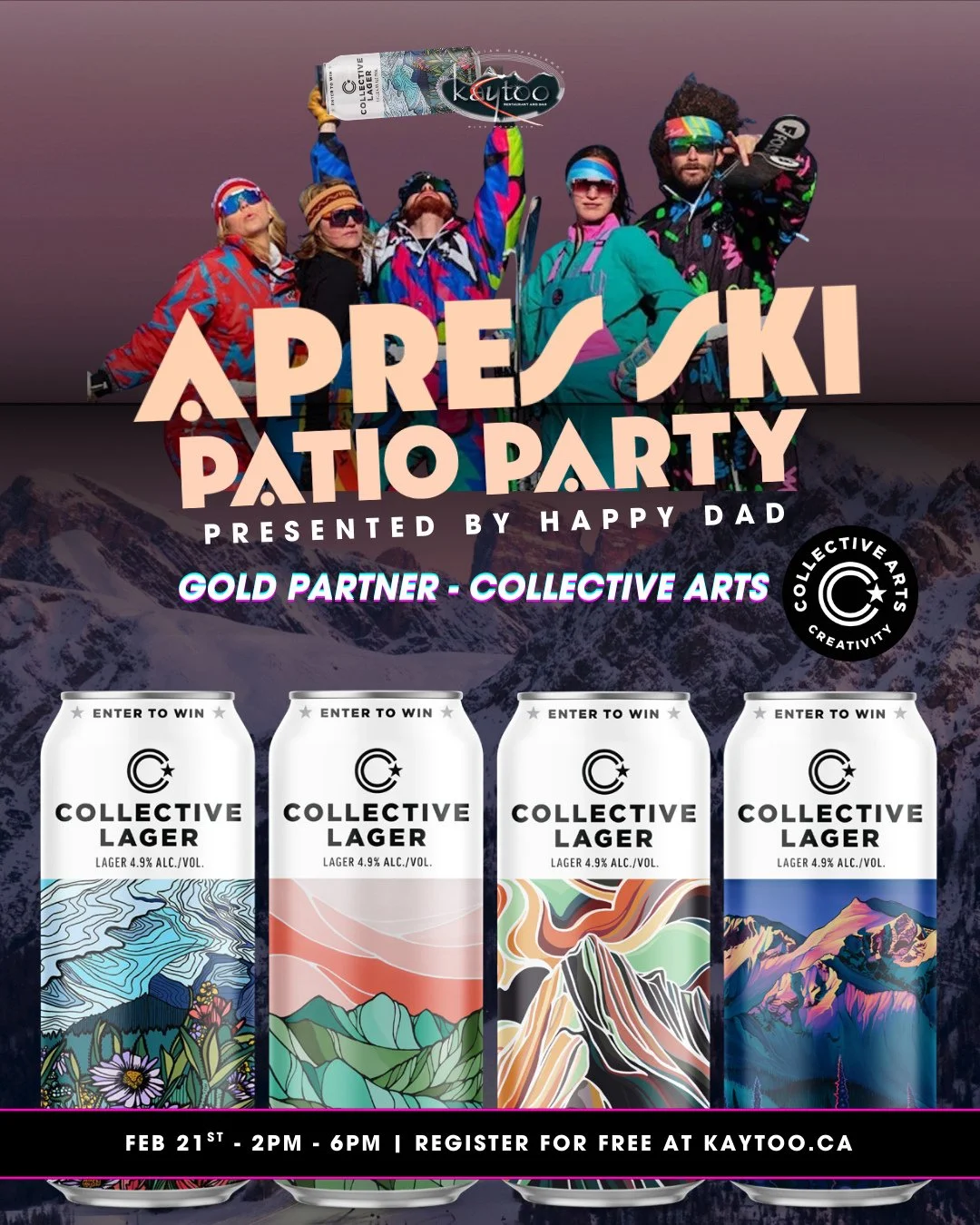🏂🏼 APR&Egrave;S JUST GOT CREATIVE 🏂🏼 - We're STOKED to have @collectiveartsham on 🏂🏼 board 🏂🏼 this year as one of our Gold Level Sponsors for our annual Apr&egrave;s Ski Party happening Saturday, February 21! ⁠
⁠
They&rsquo;ll be bringing the