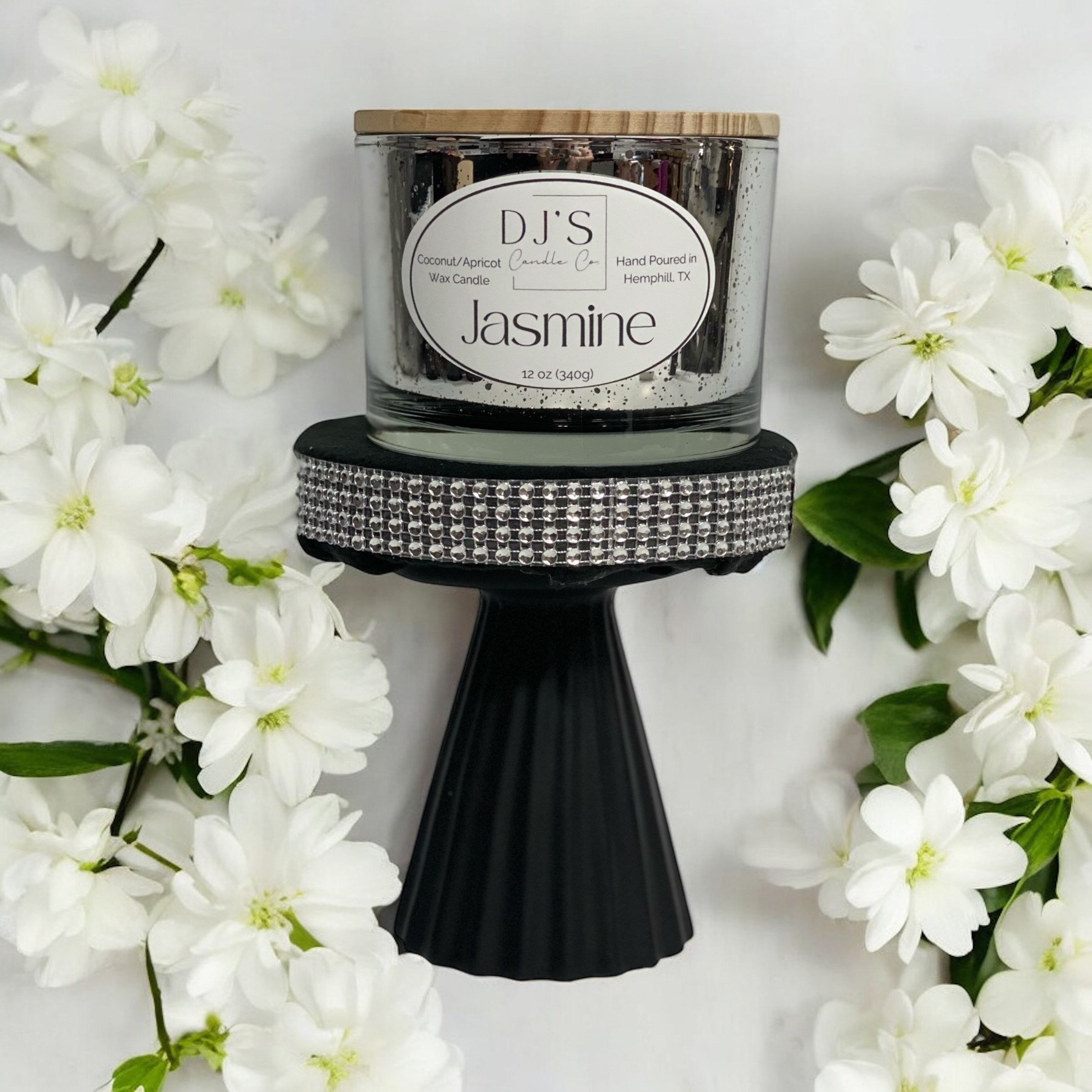12 oz Silver Mirrored Double Wick