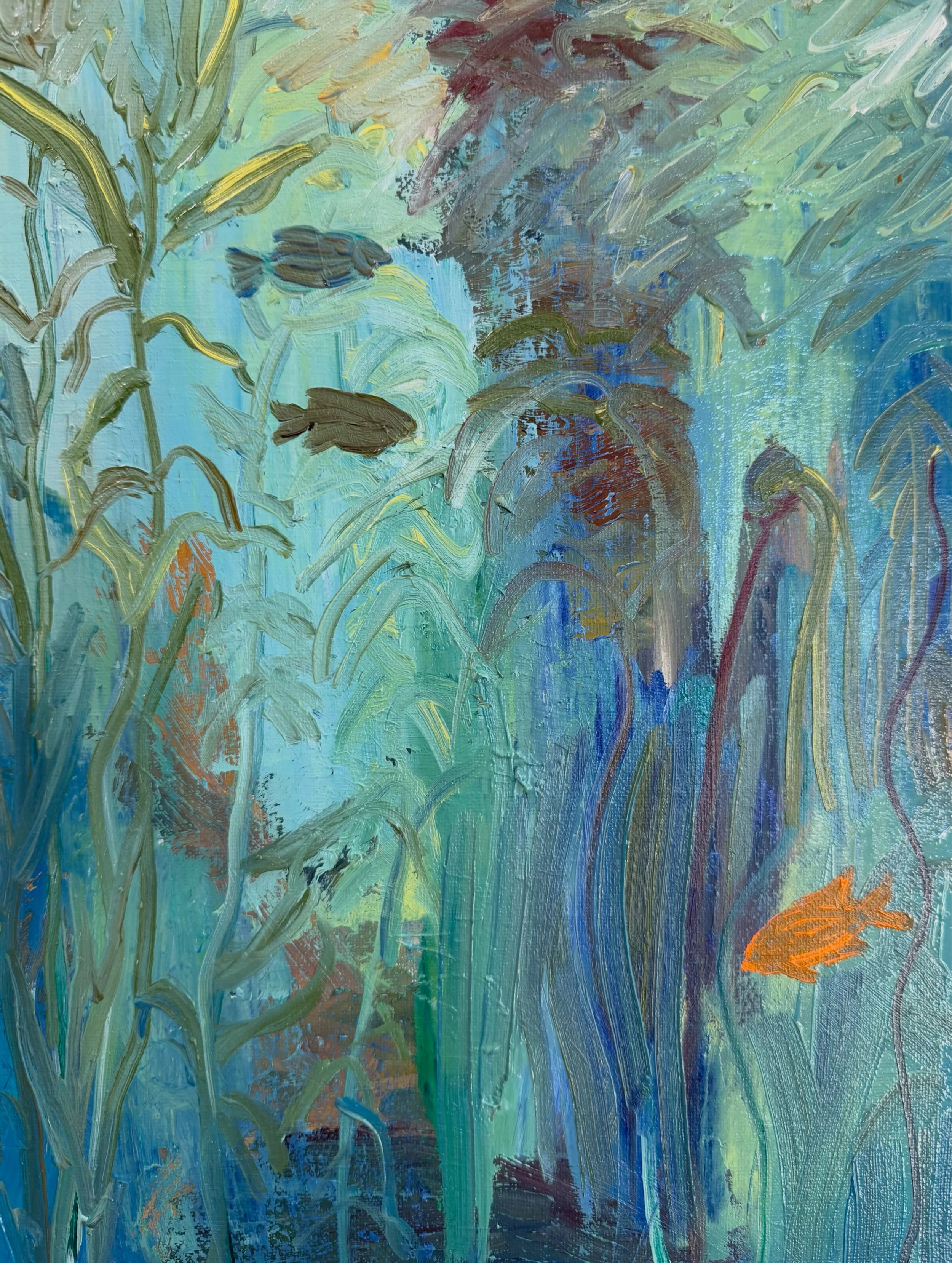 Kelp Forrest at the Monterey Aquarium. Oil on canvas 2026
