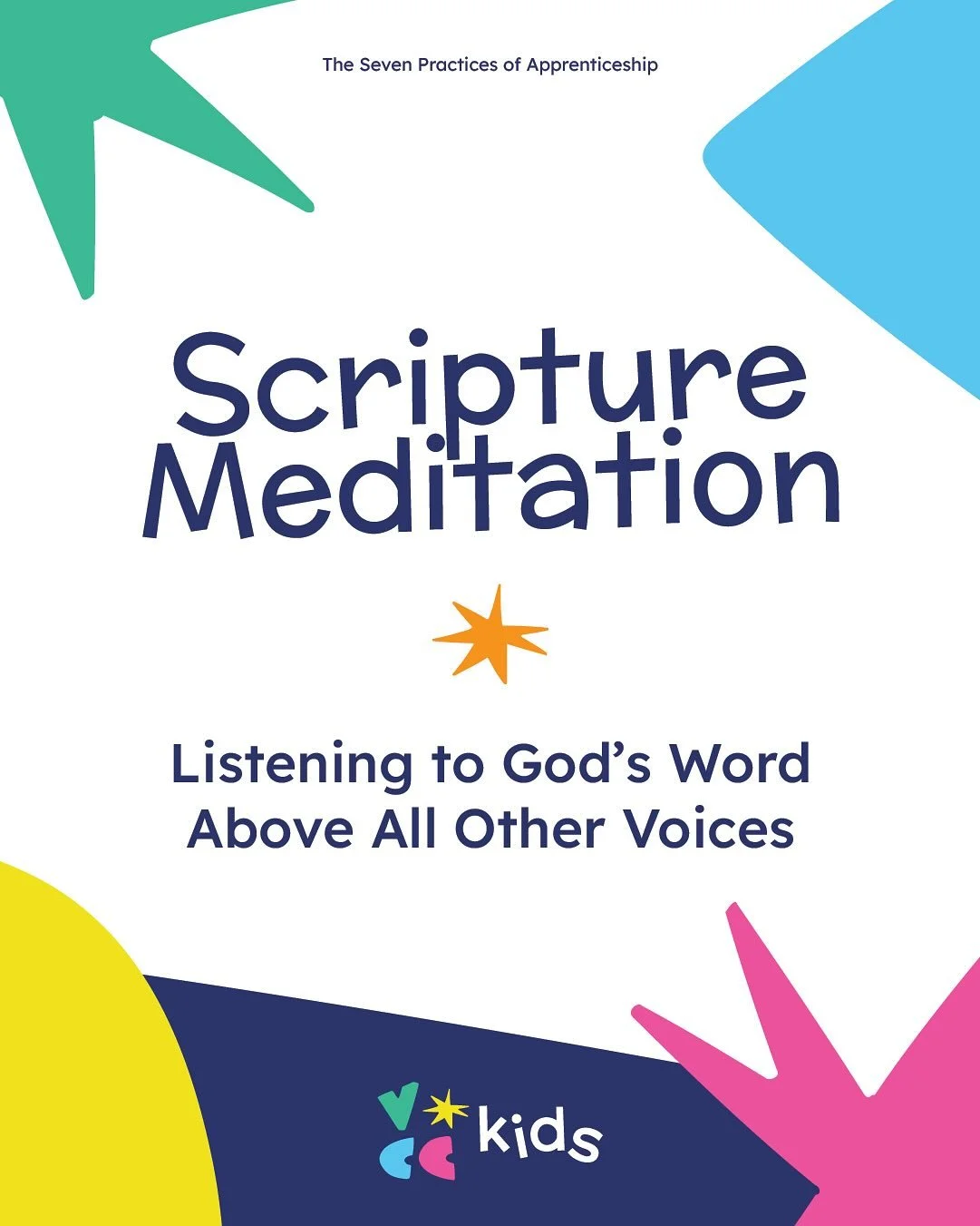 At VCC and in VCC kids we practice the Seven Practices of Apprenticeship, scroll through this post to see what they are! 

Parents, we want to encourage you to take the Way of Apprenticeship class with our Lead Pastor, Heath on Wednesday nights while