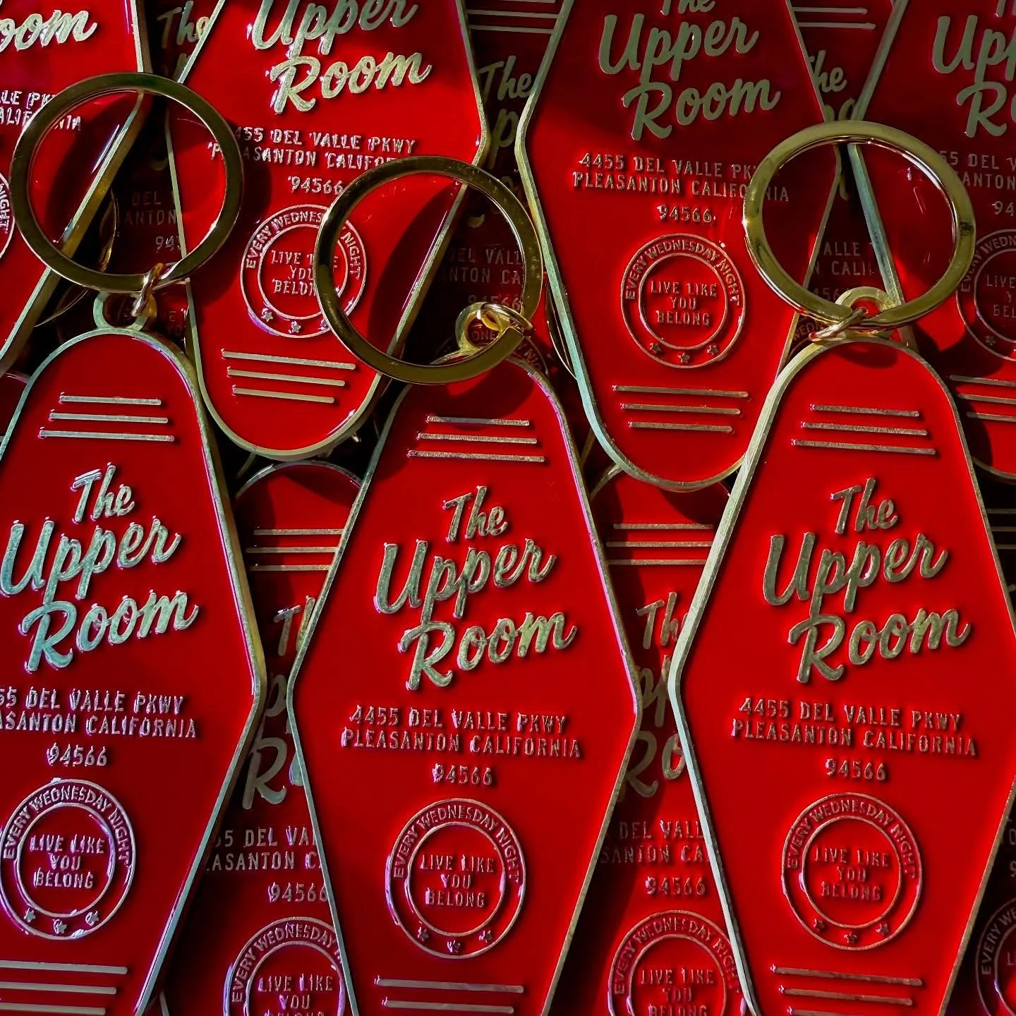 NEW MERCH DROP!!

In honor of us opening &ldquo; the upper room&rdquo; this school year, we designed metal keychains designed after vintage hotel keys. We&rsquo;re excited for you to grab these!