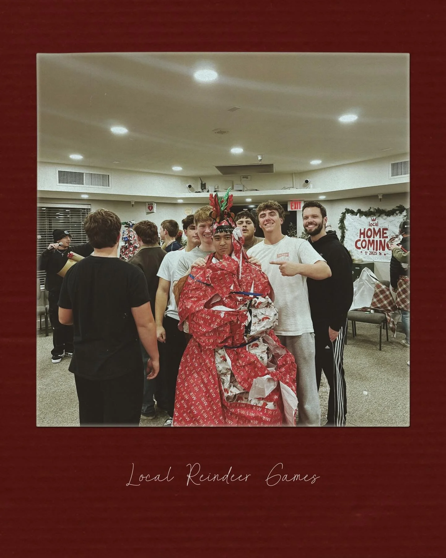 A 10/10 night!

Thanks to everyone who competed in the first annual reindeer games!

As a reminder, we will be in the sanctuary this Sunday to listen to Pastor Jake teach as we spend time with the wider congregation!