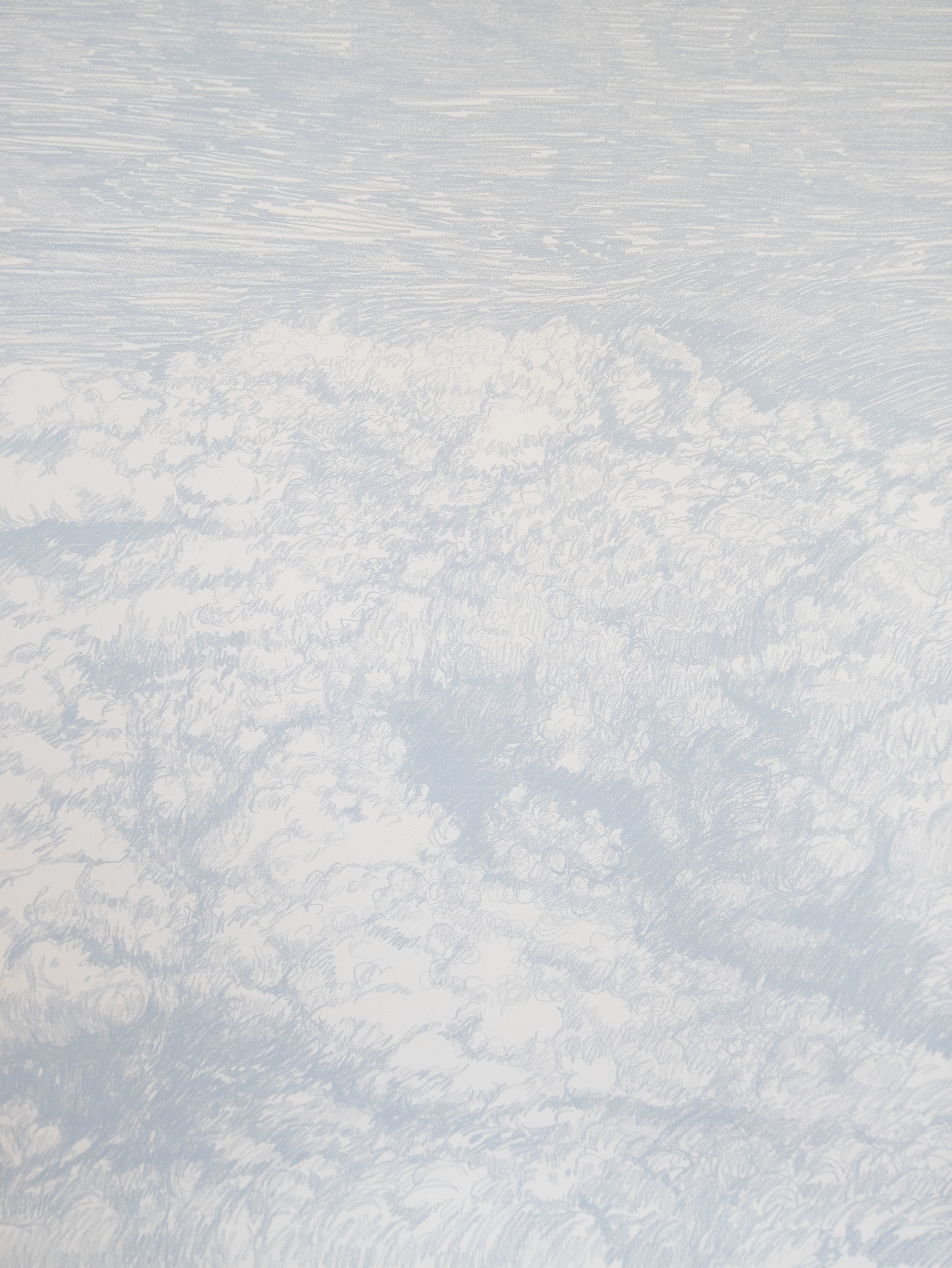 “Sky I” (2021) 
Grey permanent colored pencil on pure cotton cold pressed Arches watercolor paper (300g/m2) Dim.: 90x114cm