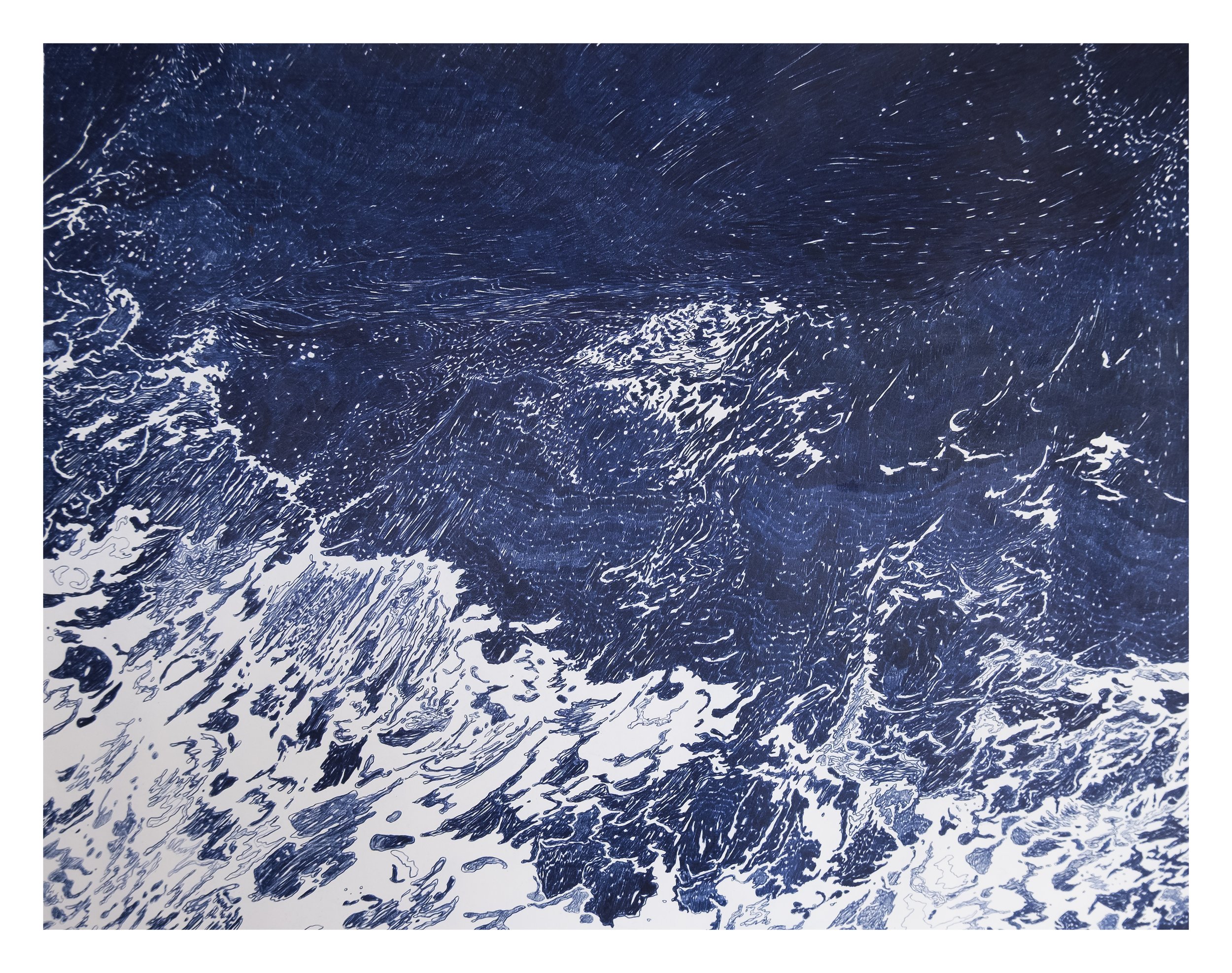 “Idanthrone Blue” (2025)
Permanent colored pencil on pure cotton hot pressed Arches watercolor paper (300g/m2)
Dim.: 90x114 cm