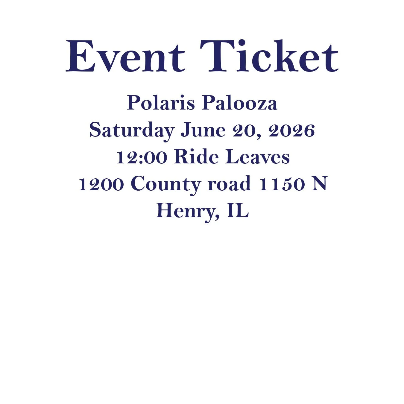 Polaris Palooza Event Purchase 2026