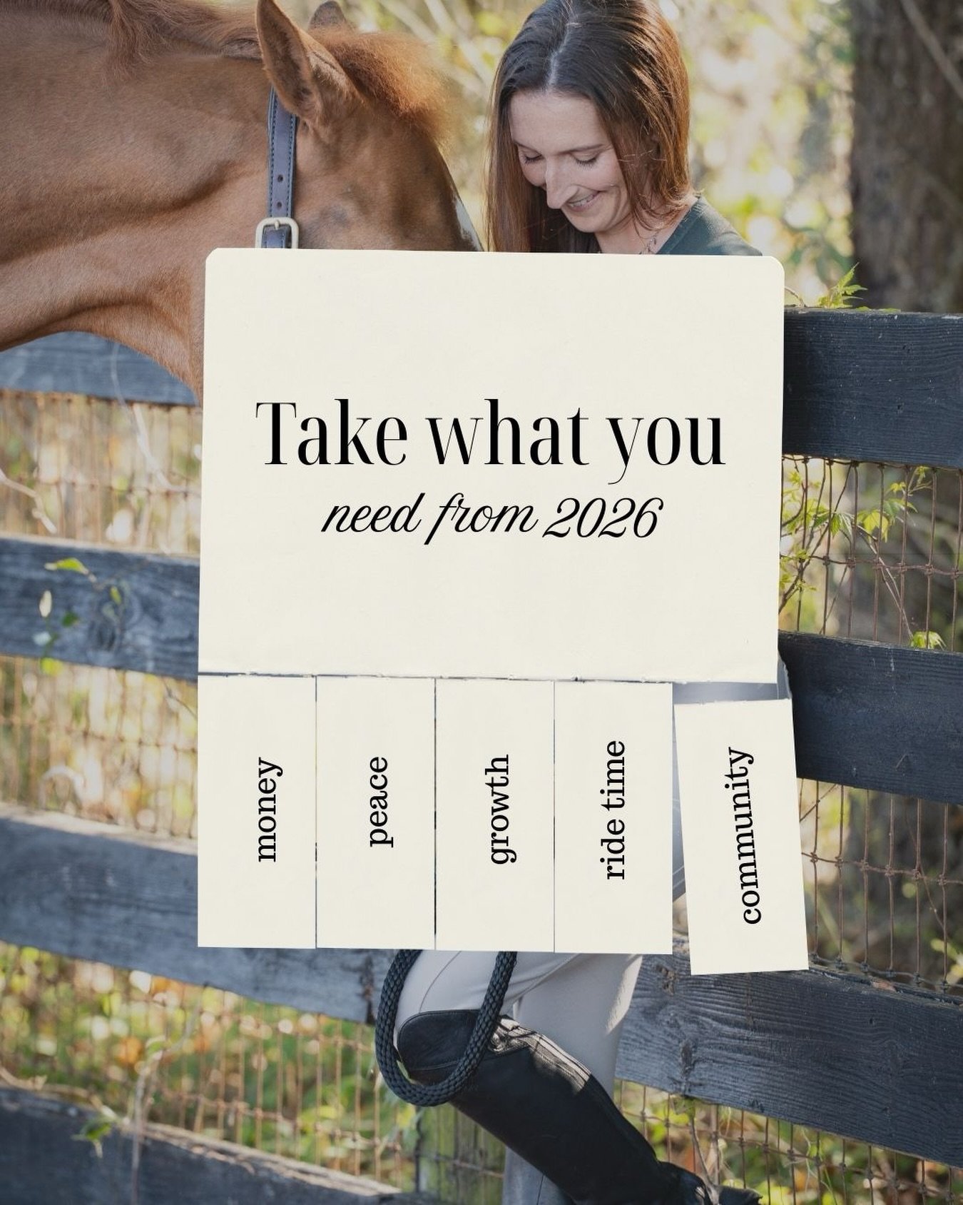 Take what you need!

More riding time is at the top of my list for 2026 🥰

#equestriansofinstagram #equestrianbookkeeping #equestrianbusinesswomen