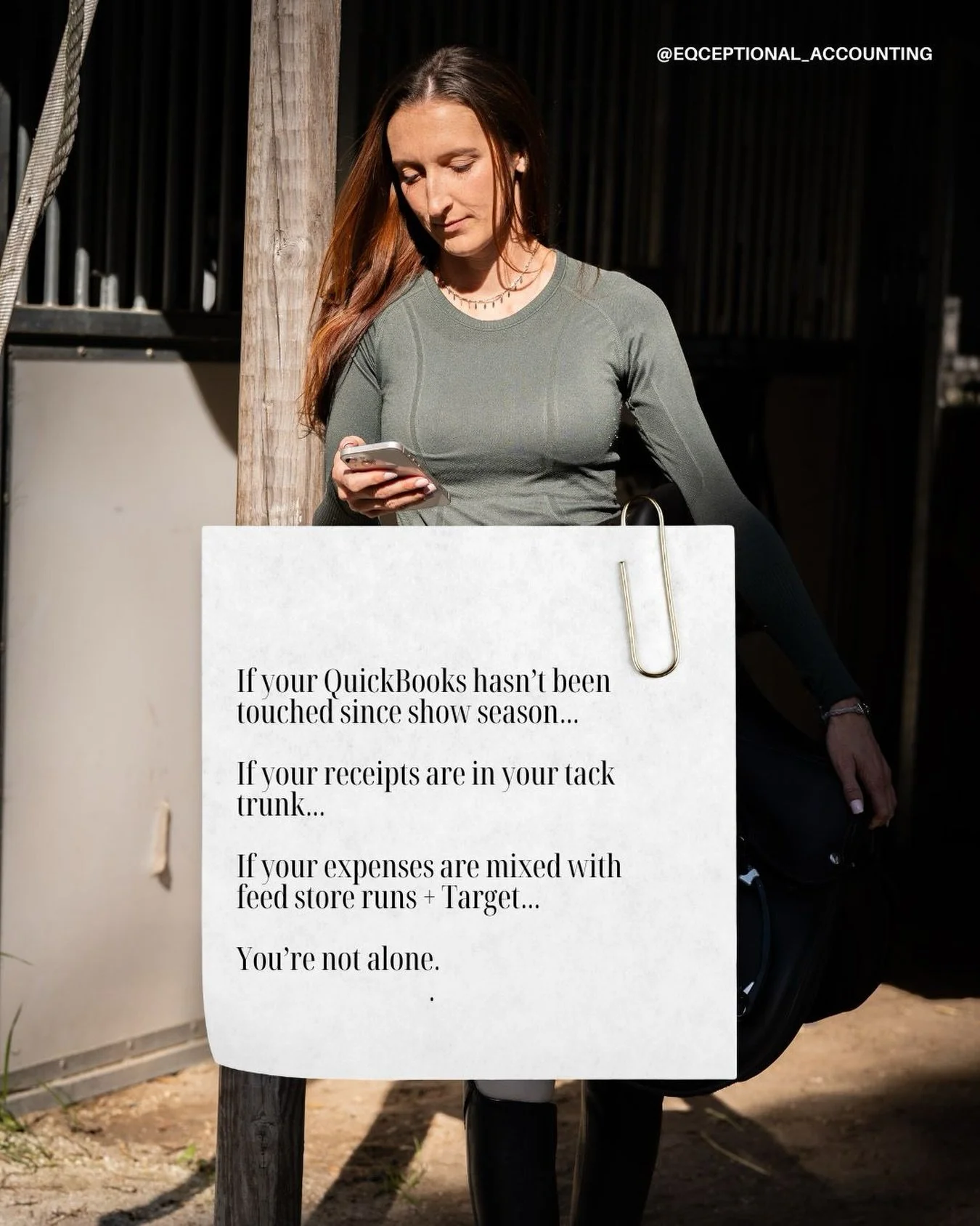 If this sounds like you, reach out to me! I have availability for two more cleanup jobs before the end of tax season.

If you want your books cleaned before the filing deadline, then reach out and get started before March 15th!

#equestrianbusiness #