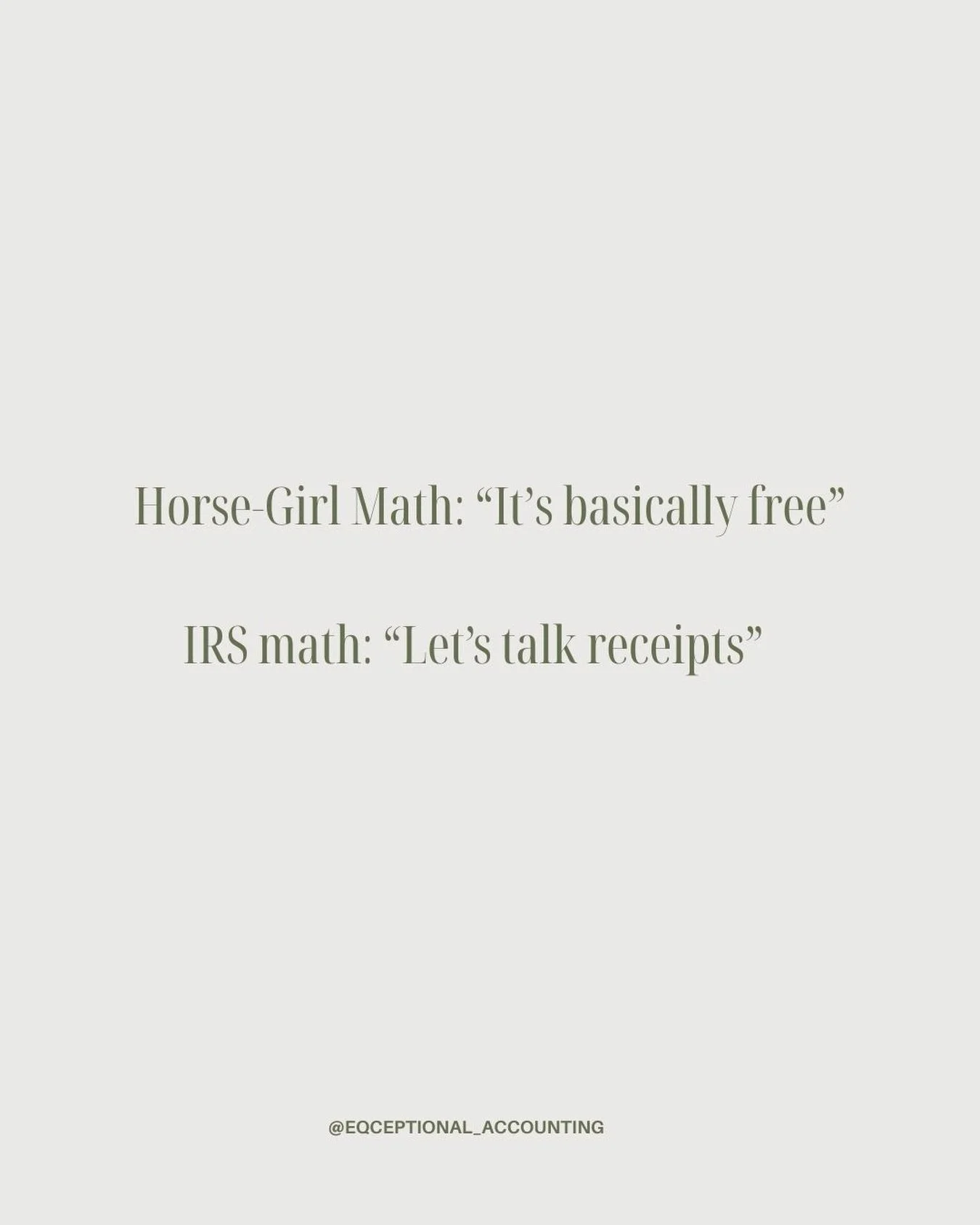 Don&rsquo;t get caught in the trap! 🙊 Keep those receipts!

#equestrianbusiness #bookkeepingtips #bookkeepingforequestrians #equestriansofinstagram #equestrianbookkeeping