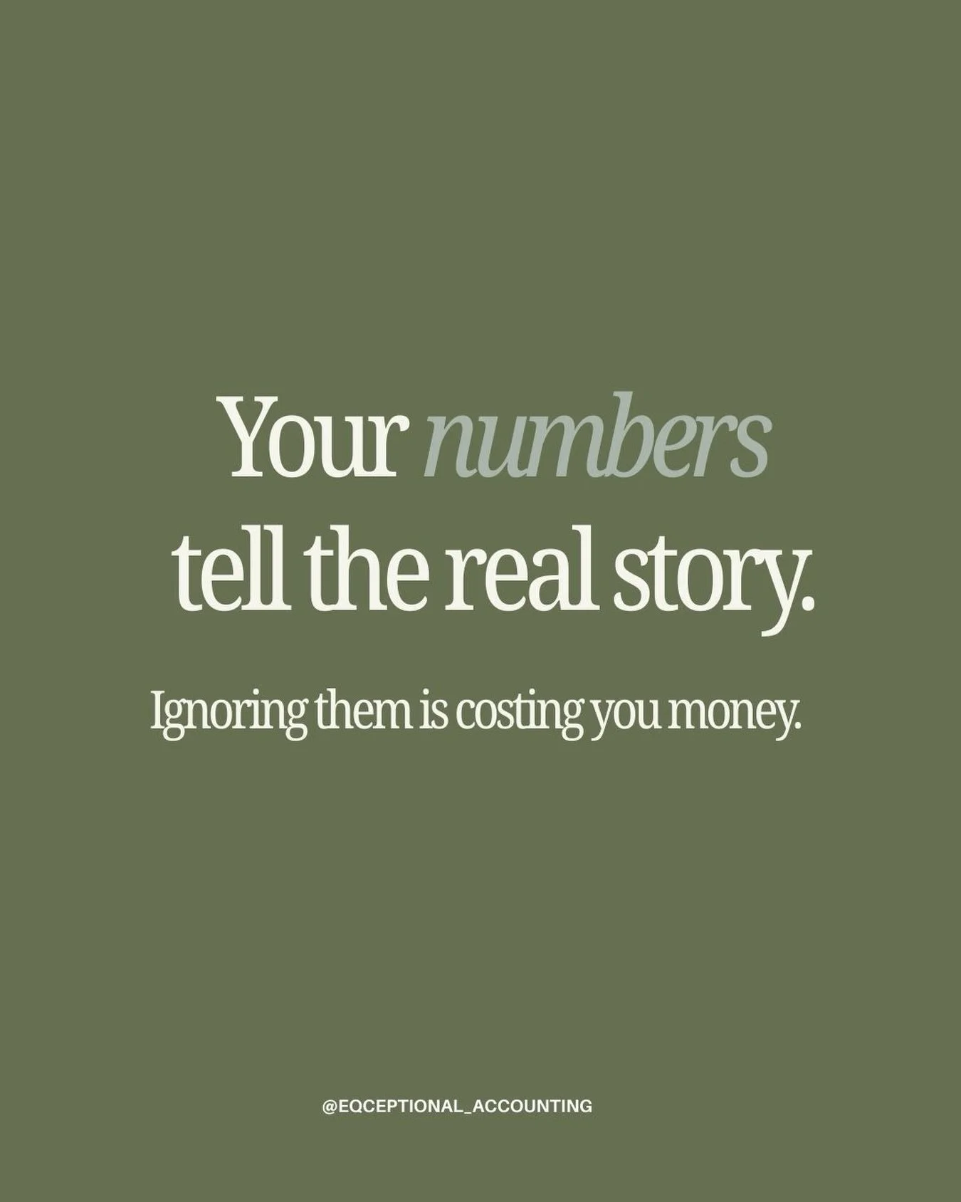 Your numbers tell the real story.

Ignoring your numbers is like reading a book out of order and it&rsquo;s costing you money!

- Those subscriptions you&rsquo;re paying for, but not using.
- The payment fees that add up over time.
- Unpaid invoices 