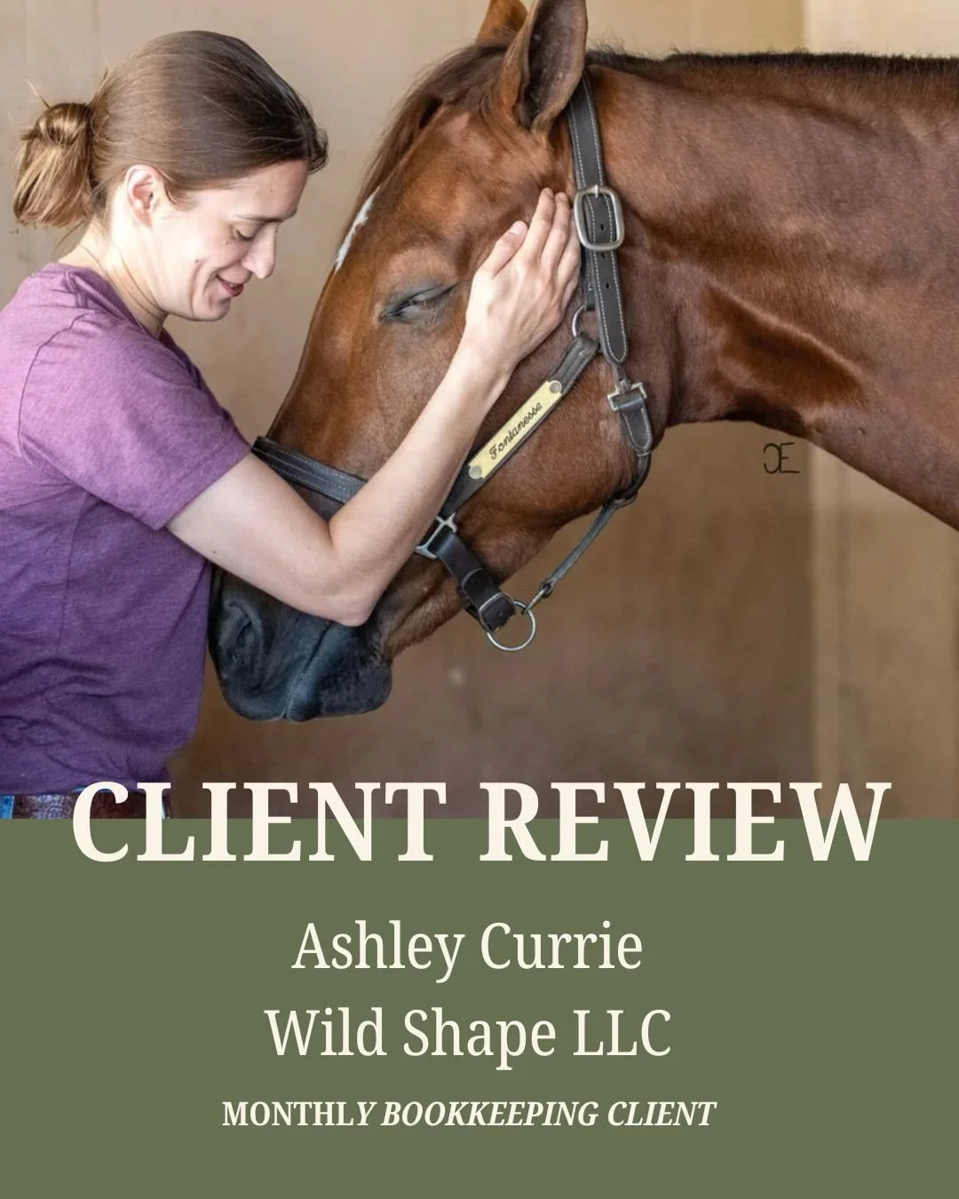 ✨Client Spotlight✨

Ashley Currie of @wildshapeequinecare

Ashley and I met during the holiday season of 2024. Initially our work together was a cleanup job for 2024 and we quickly moved into monthly bookkeeping maintenance upon completion. I&rsquo;m