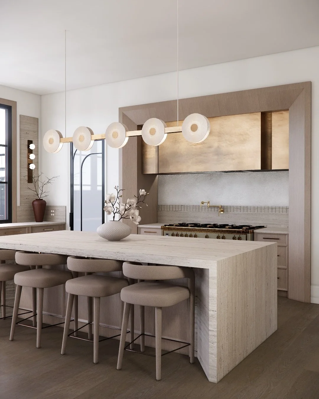 We&rsquo;re so excited to share this rendering with you! We&rsquo;re especially excited about the custom metal vent hood that adds a beautiful textural contrast, and the way the island subtly chamfers back to create more dimension. We can already ima