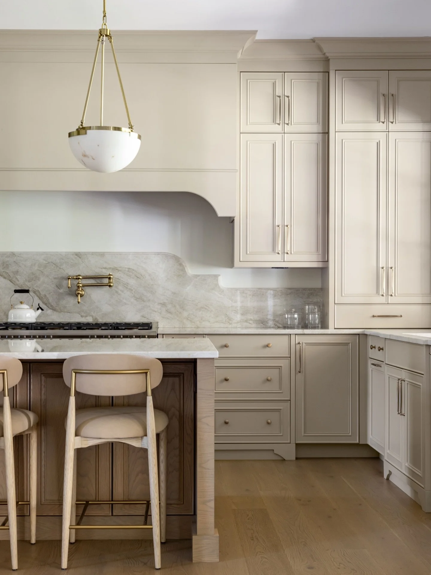 Last time we shared this kitchen, you couldn&rsquo;t get enough of it! The Grand Tradition project is all about timeless detail, from its beautifully layered millwork profiles and classic crown moulding to the soft, live brass finishes that bring war