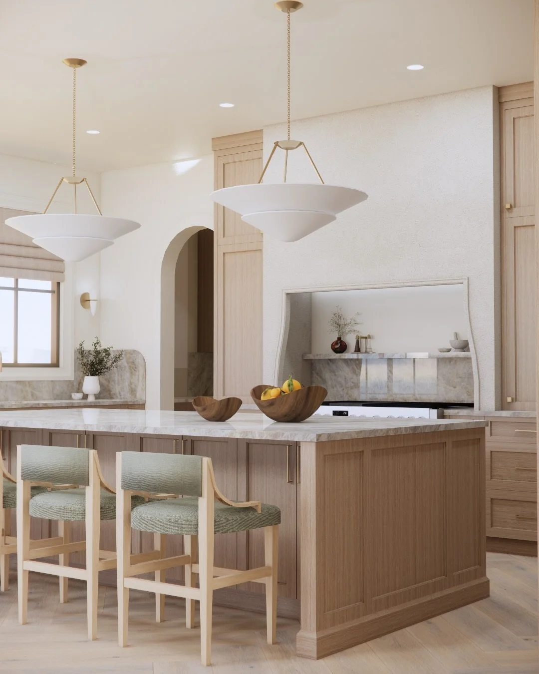 This is a kitchen where you can truly imagine real life unfolding. Backpacks dropped by the stools, snacks grabbed mid-conversation, and somehow everyone ends up gathered around the island anyway.

Designed to feel both traditional and timeless, it f