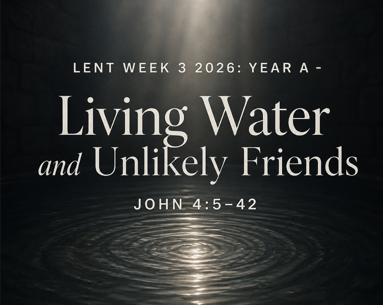 Lent Week 3 2026: Year A - Living Water and Unlikely Friend - John 4:5–42