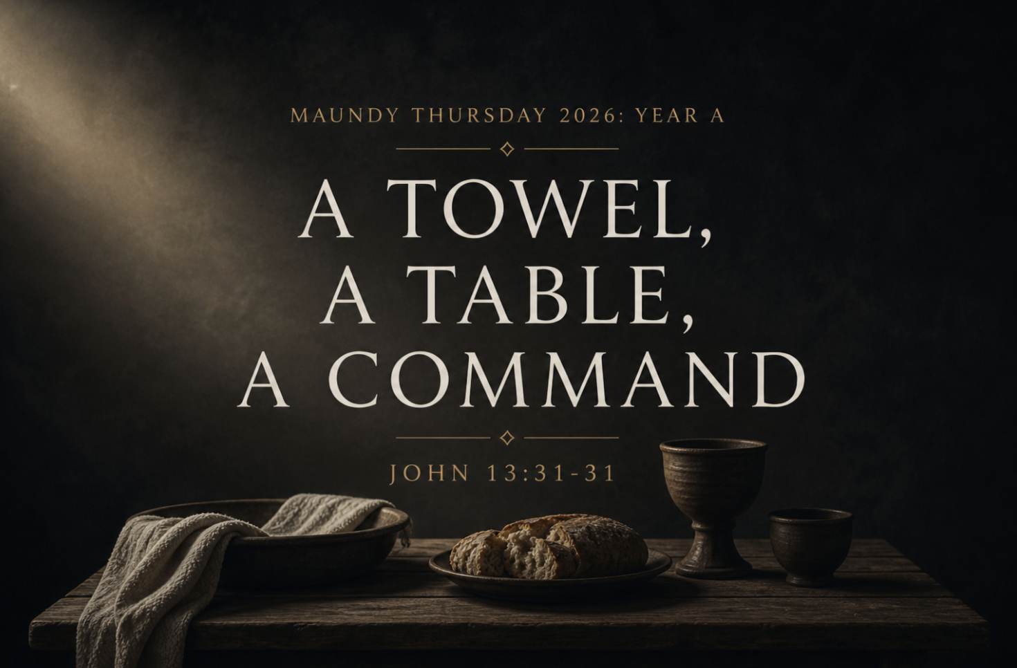 Maundy Thursday 2026: Year A - A Towel, A Table, A Command - John 13:31-31